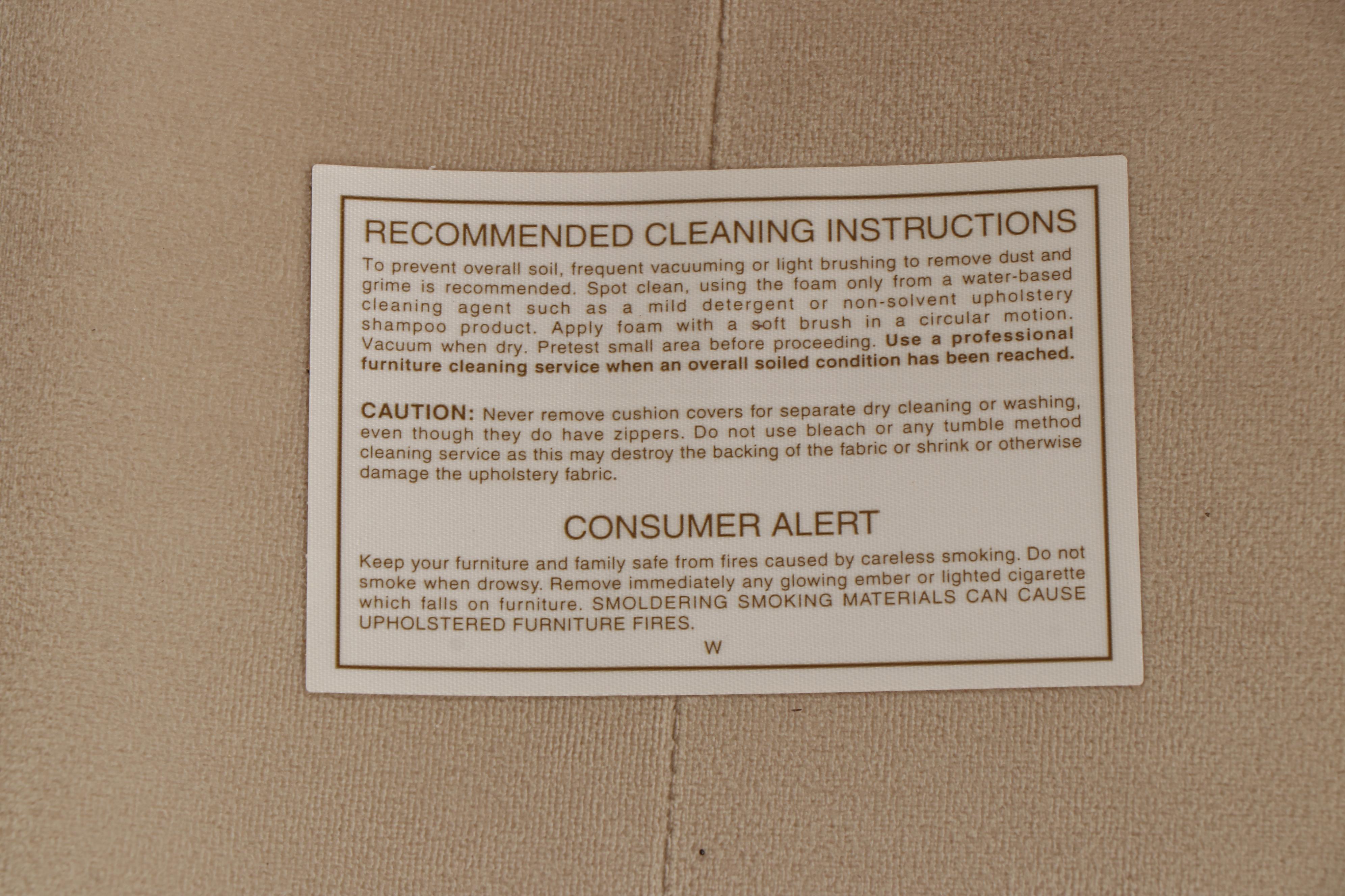 Walter E. Smithe Beige Velvet Upholstered Sectional Including Love Seat & Chaise