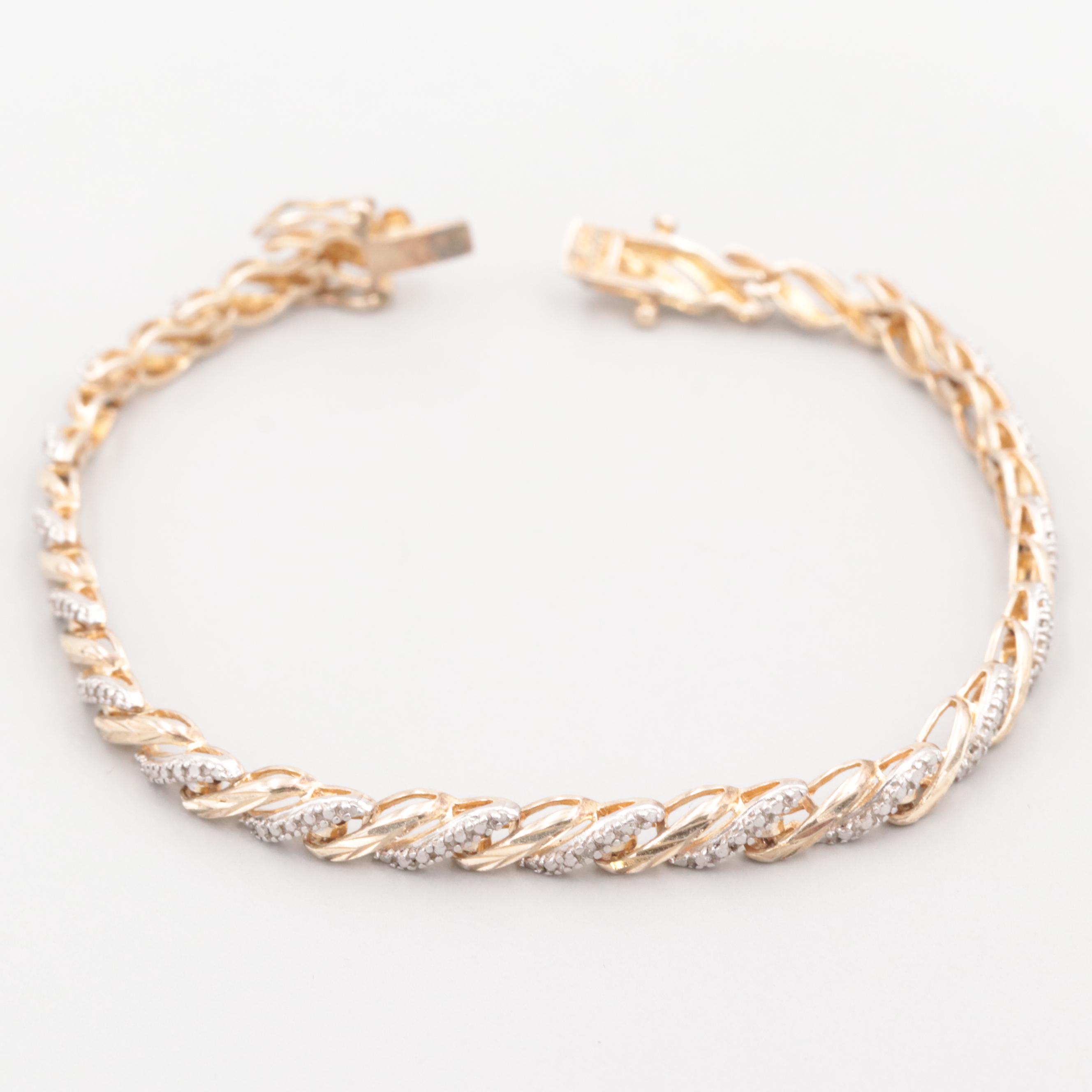 Gold Wash Sterling Silver Bracelet