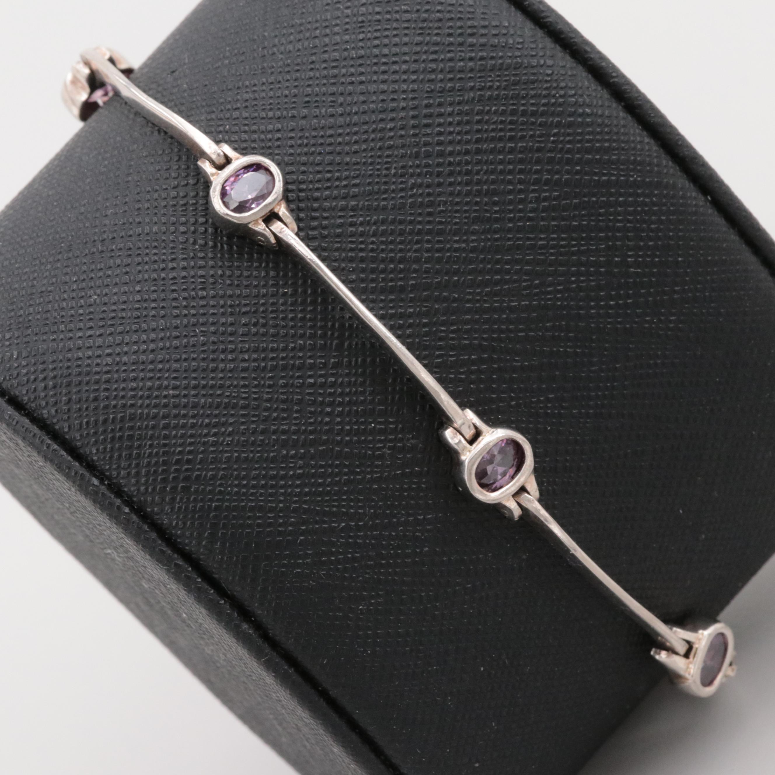 Sterling Silver Cubic Zirconia Bracelet