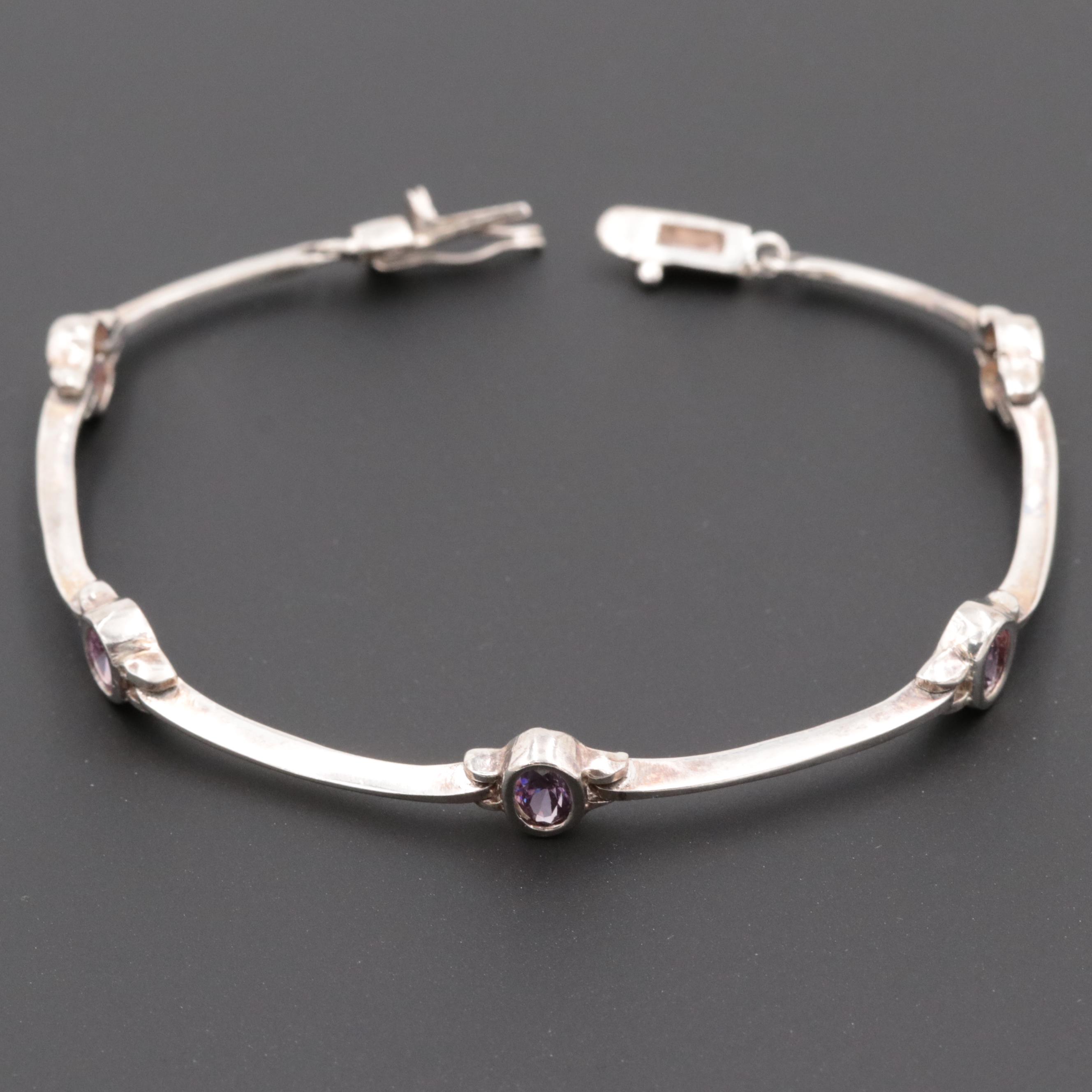 Sterling Silver Cubic Zirconia Bracelet