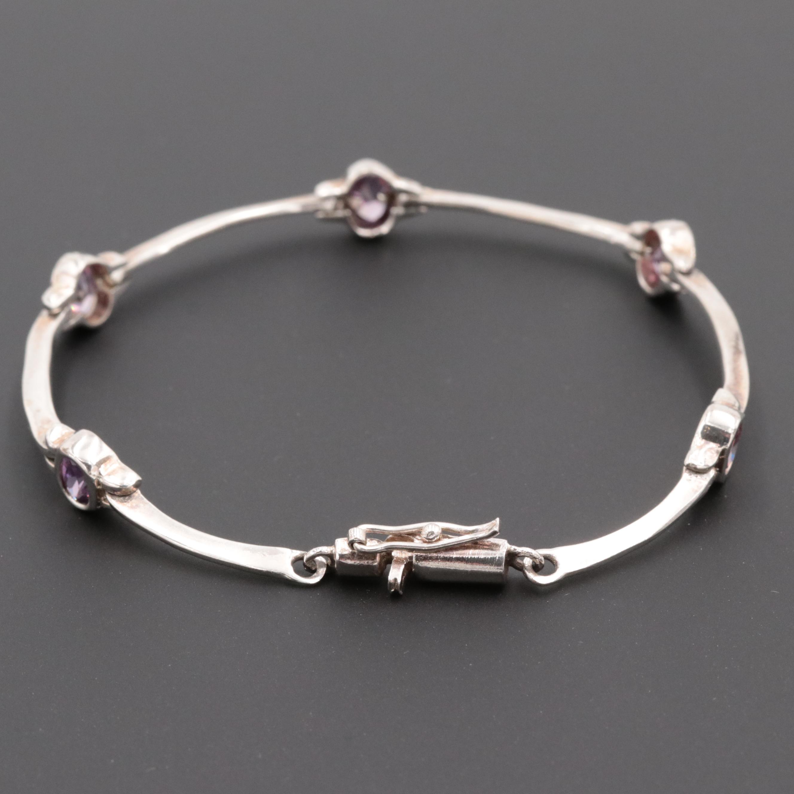 Sterling Silver Cubic Zirconia Bracelet