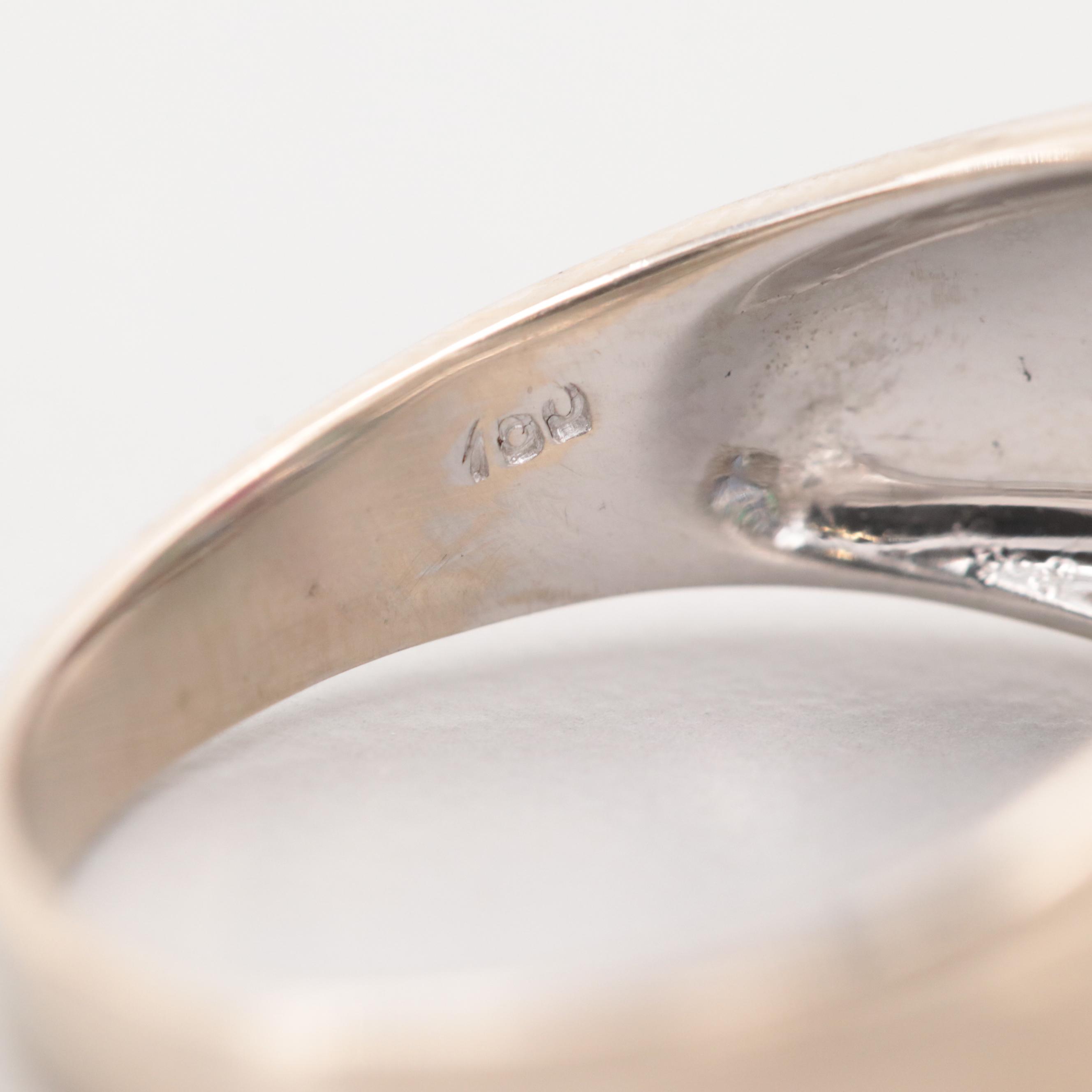 18K White Gold Ruby, Sapphire, Emerald and Diamond Ring