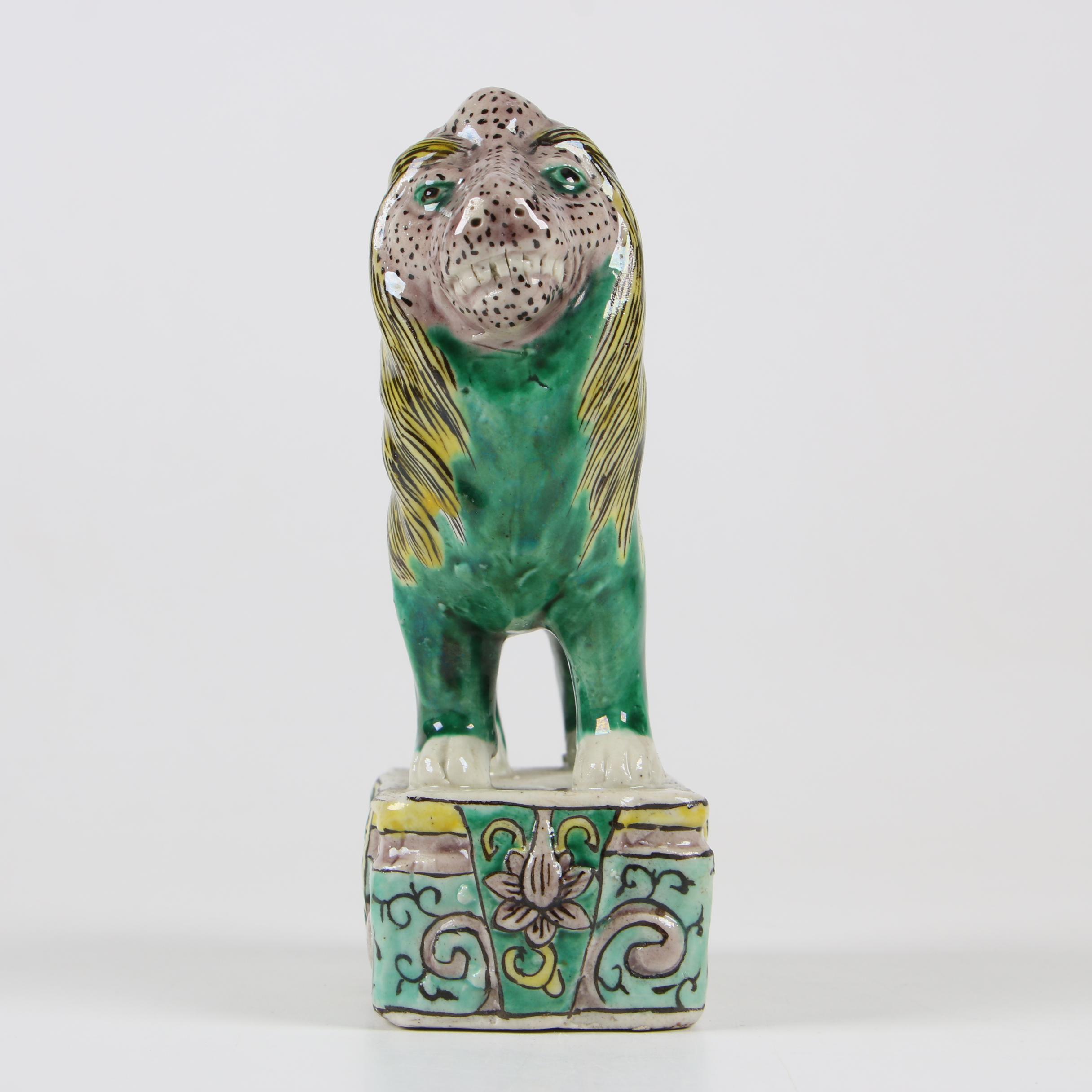 Chinese Ceramic Lion Figurine, Mid/Late 20th Century