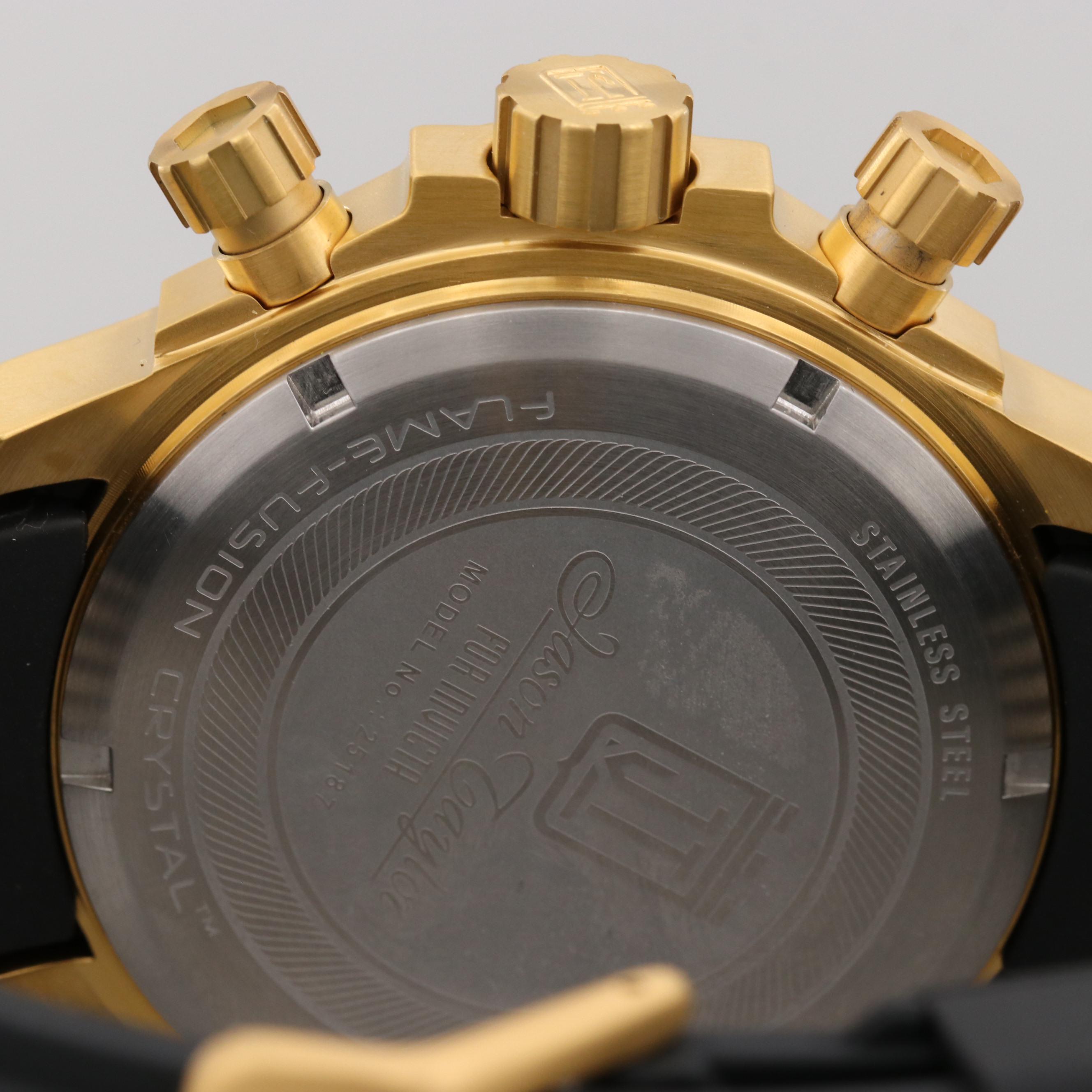 Invicta Jason Taylor Gold Tone Quartz Watch with Watch Case