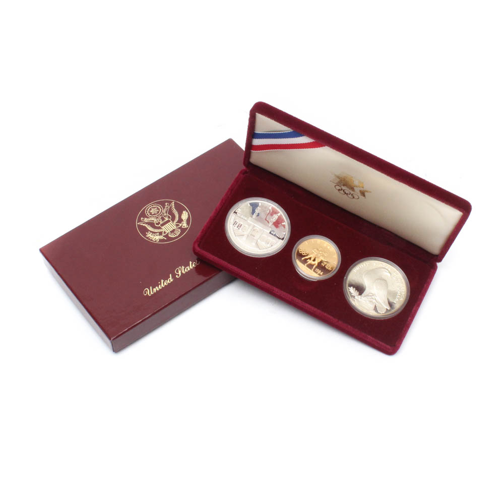1984 Olympic Gold and Silver Commemorative U.S. Coin Set
