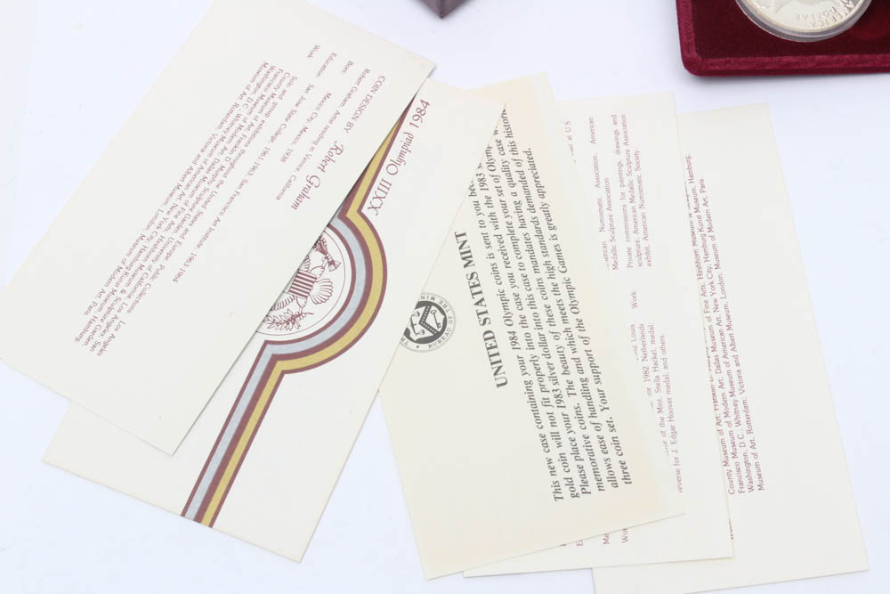 1984 Olympic Gold and Silver Commemorative U.S. Coin Set