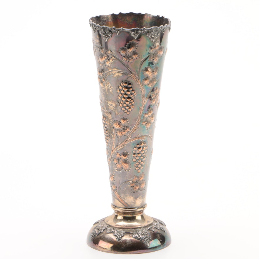E.G. Webster & Son Silver Plate Vase, Late 19th/Early 20th Century