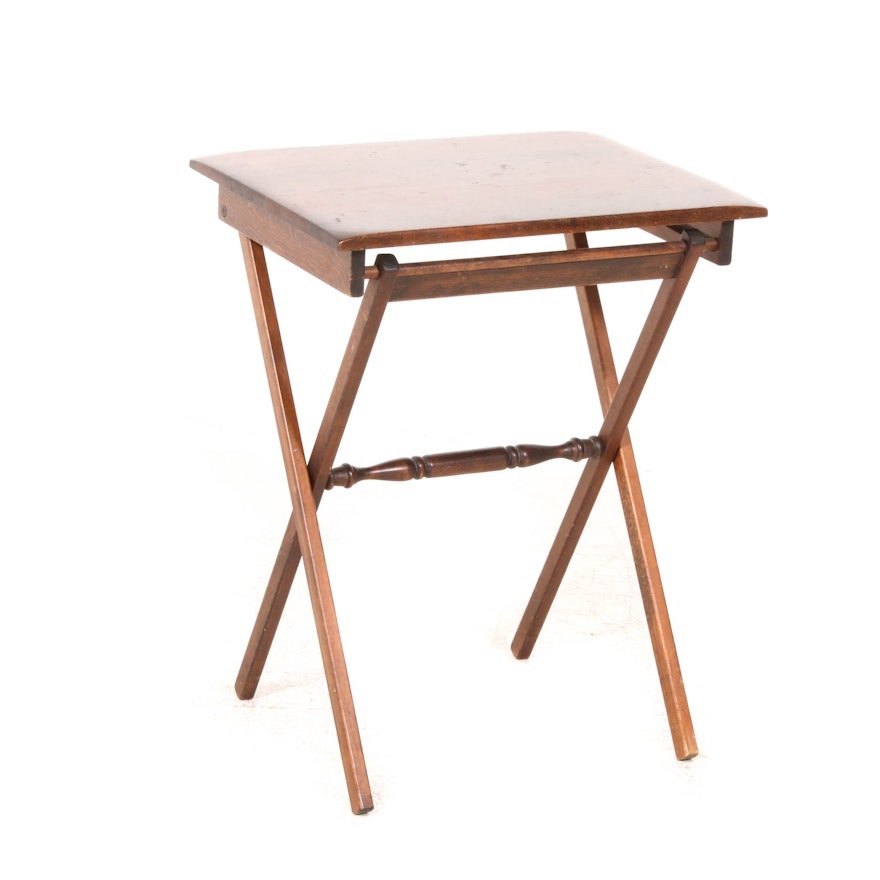 Wood Tilt-Top Table, Mid 20th Century