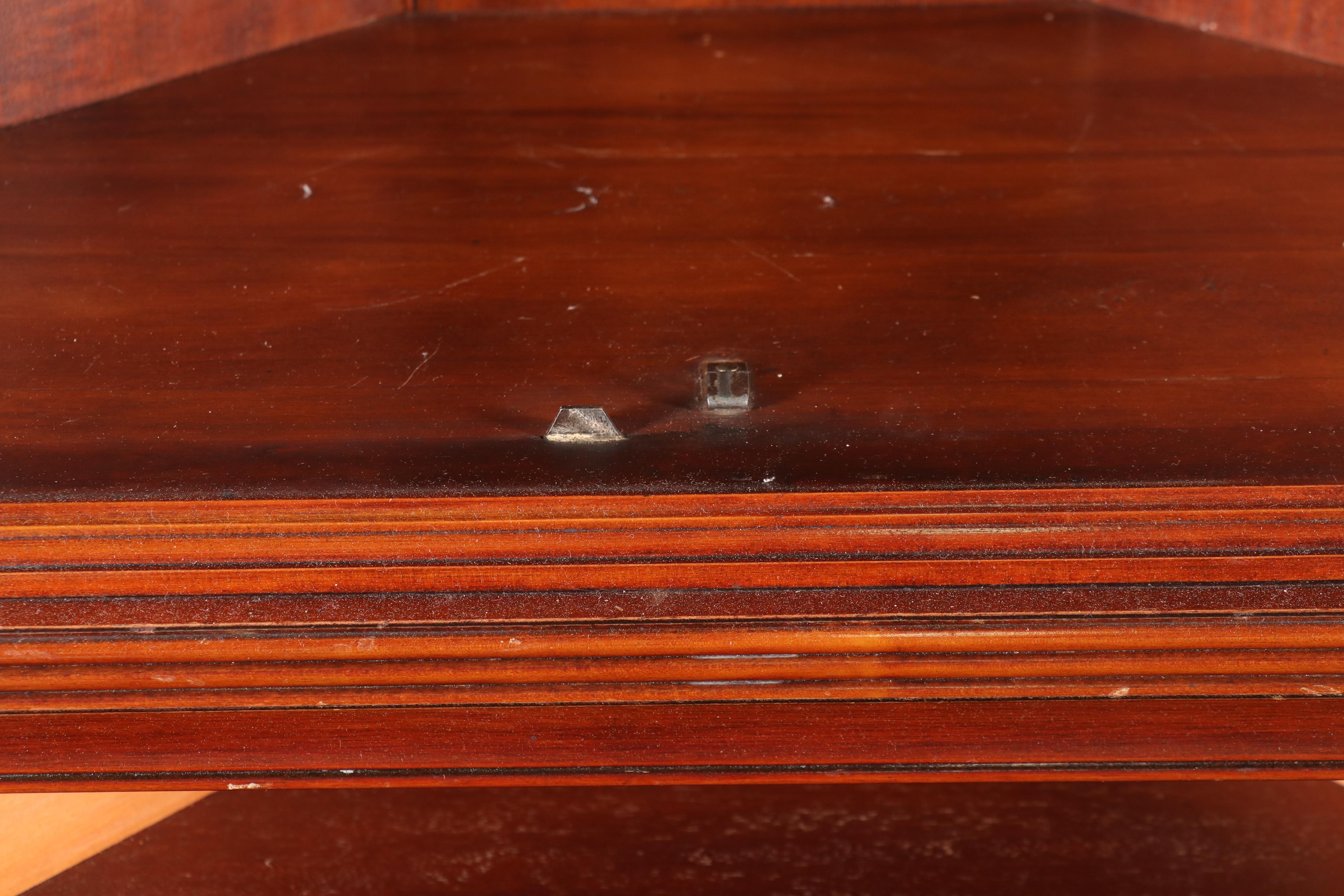 Huntley Simmons Furniture Federal Style Mahogany Corner Cabinet