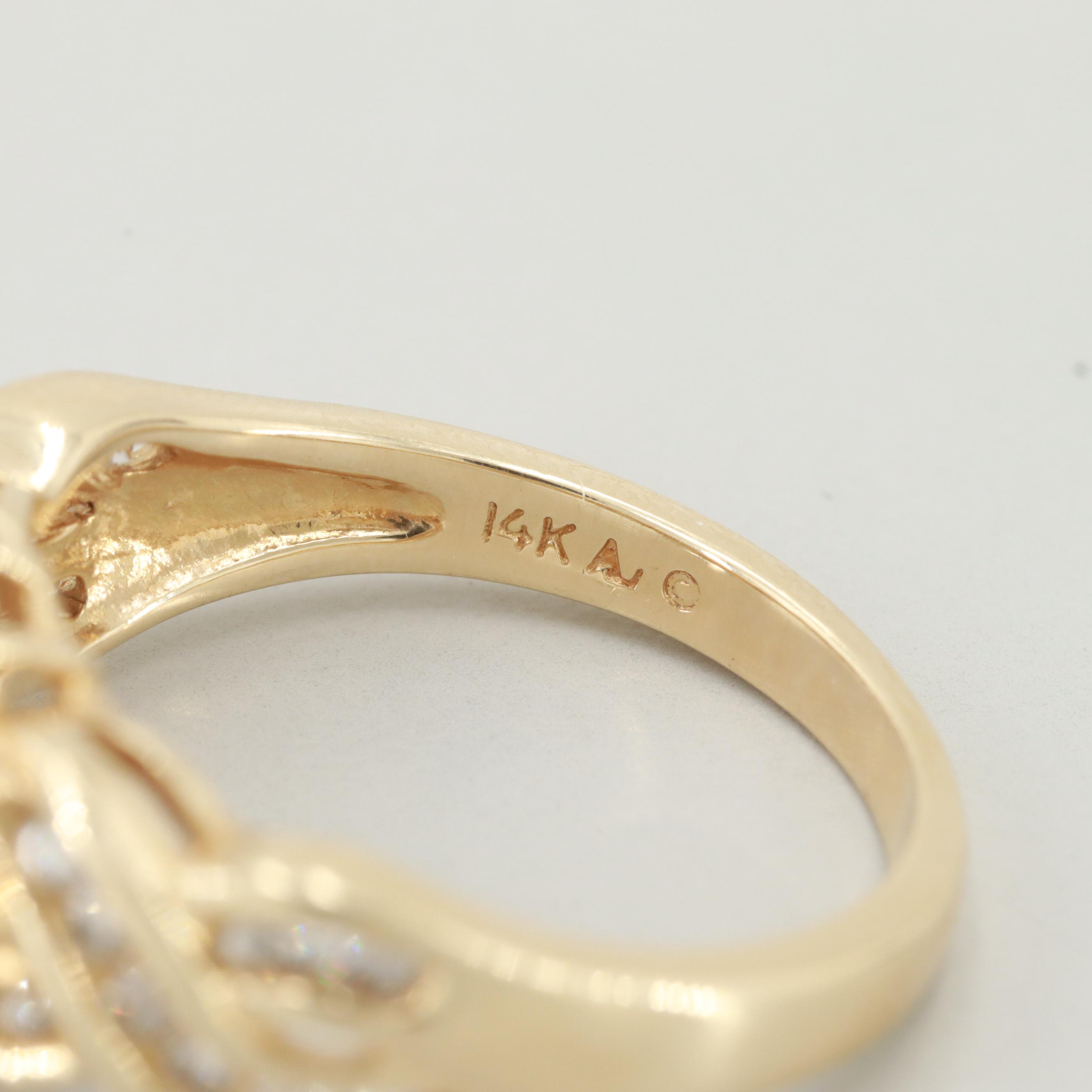 Alwand Vahan 14K Yellow Gold Cultured Pearl and Diamond Ring