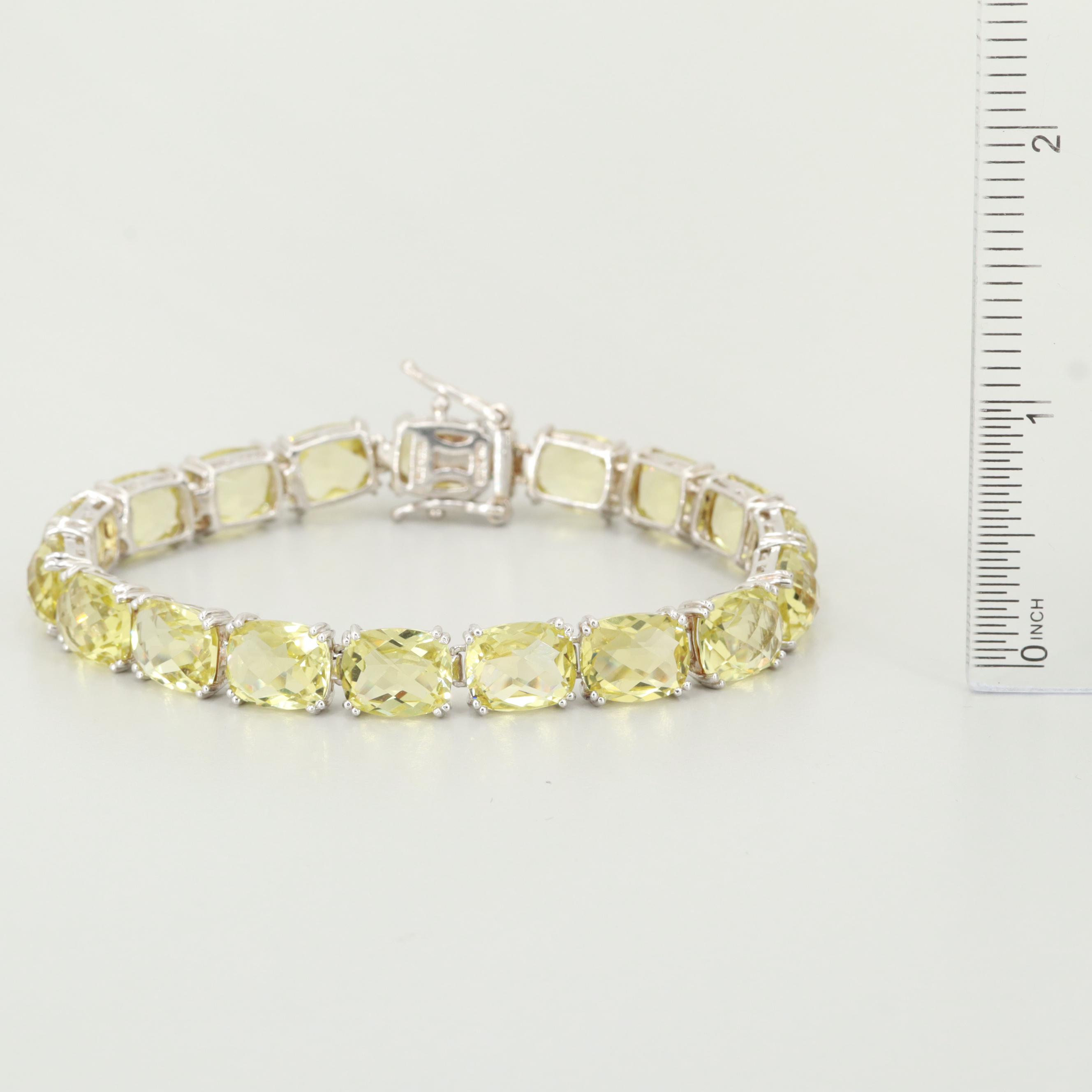 Sterling Silver Lemon Citrine Bracelet