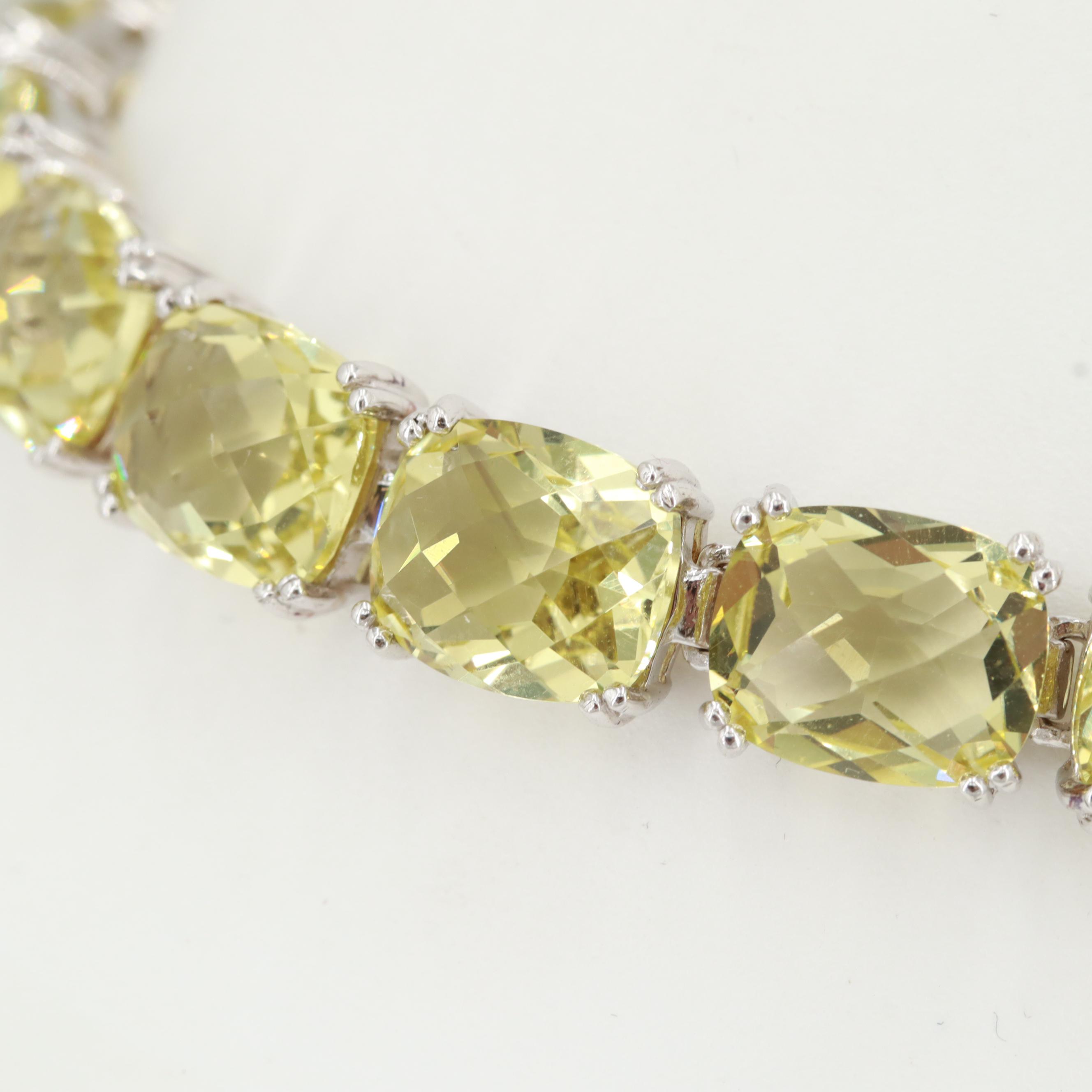 Sterling Silver Lemon Citrine Bracelet