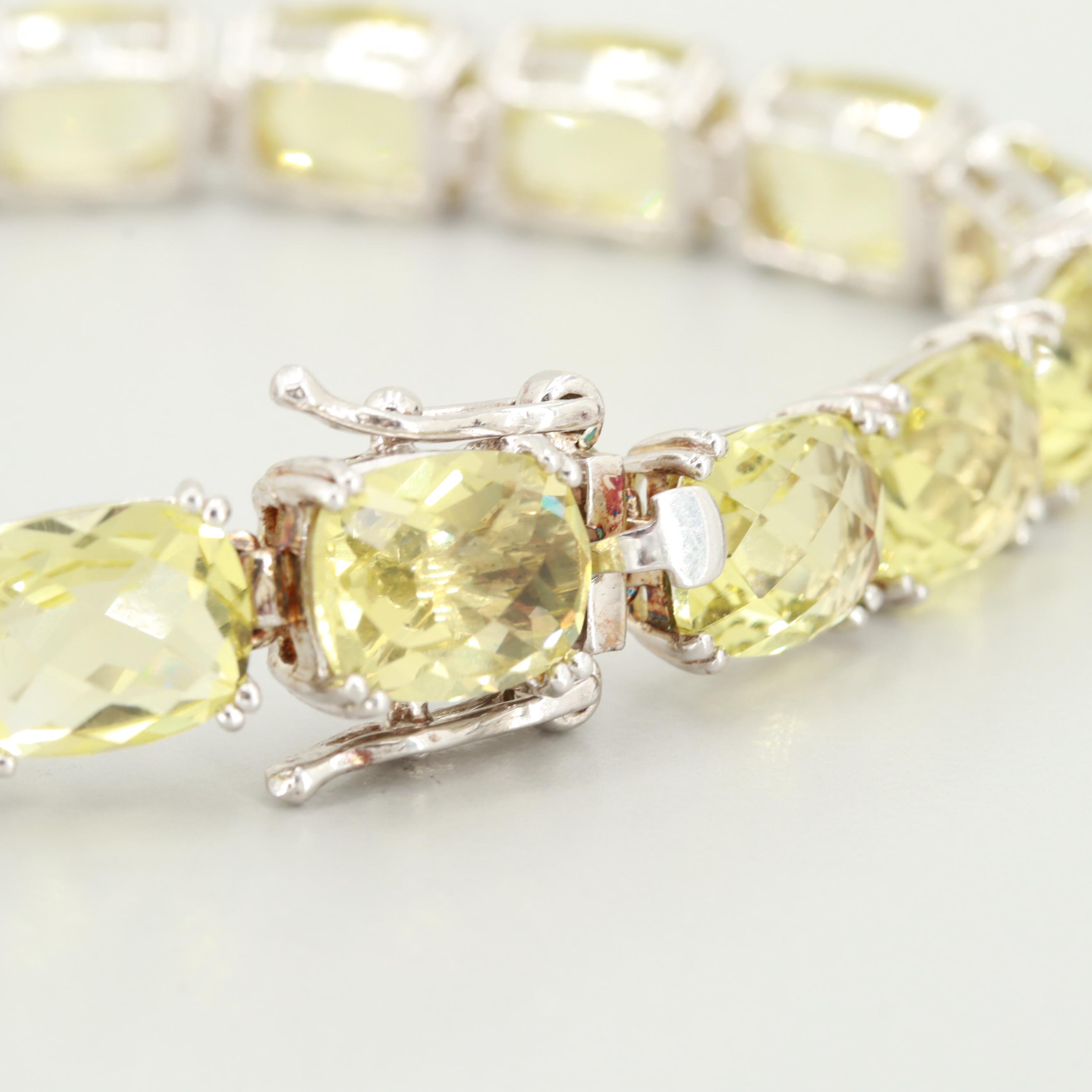 Sterling Silver Lemon Citrine Bracelet