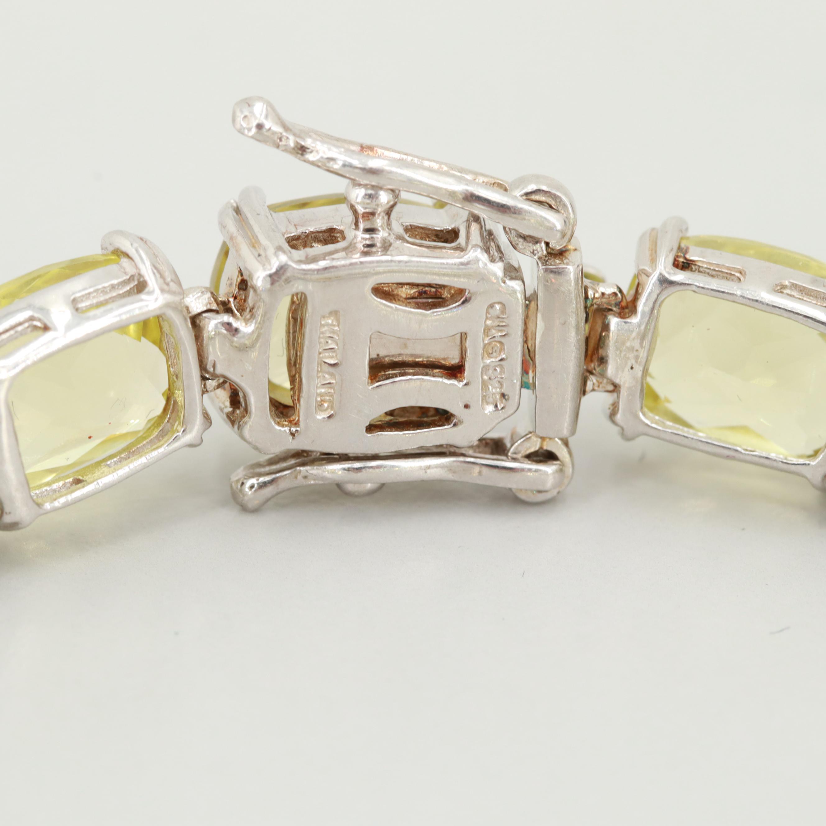Sterling Silver Lemon Citrine Bracelet