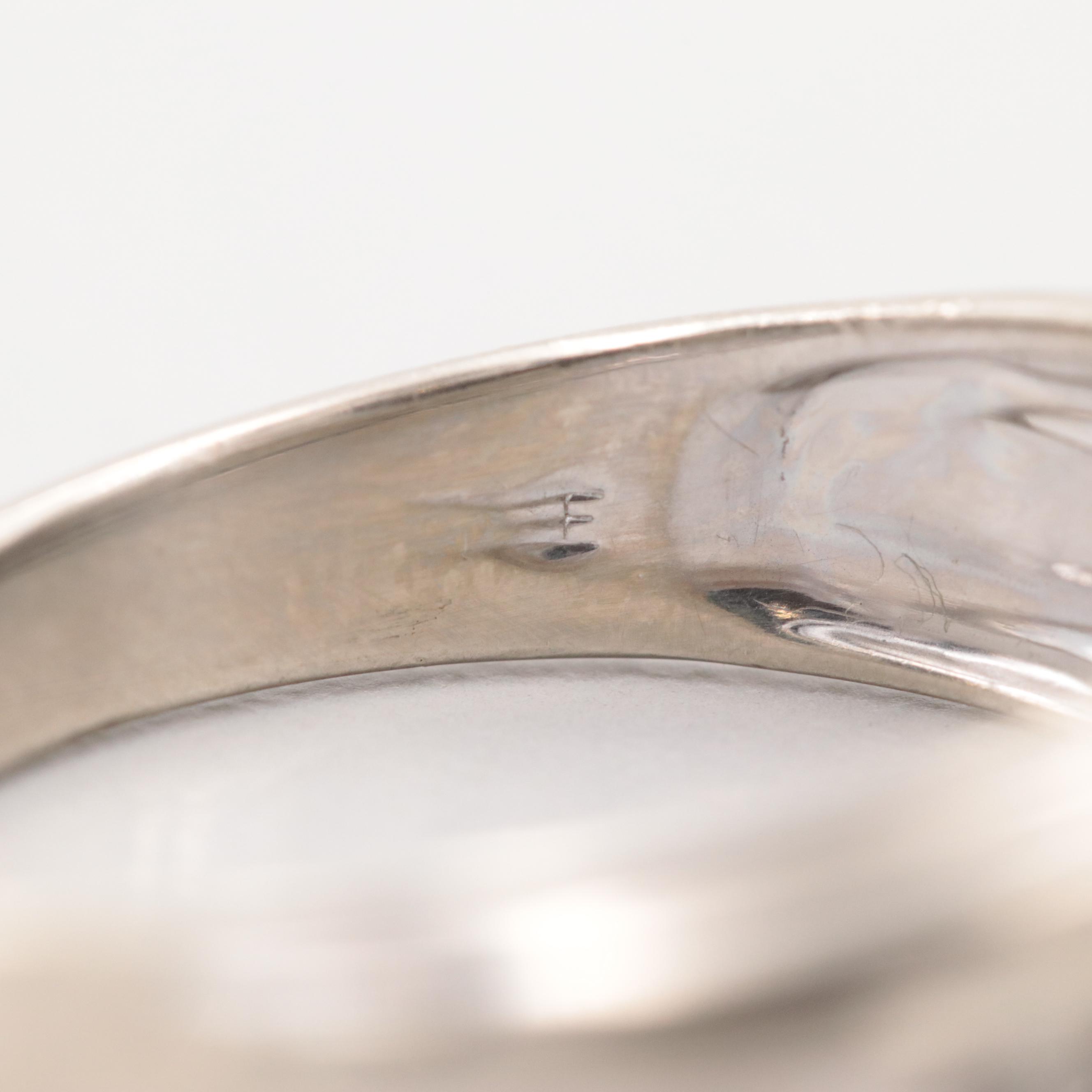 10K White Gold Diamond Band