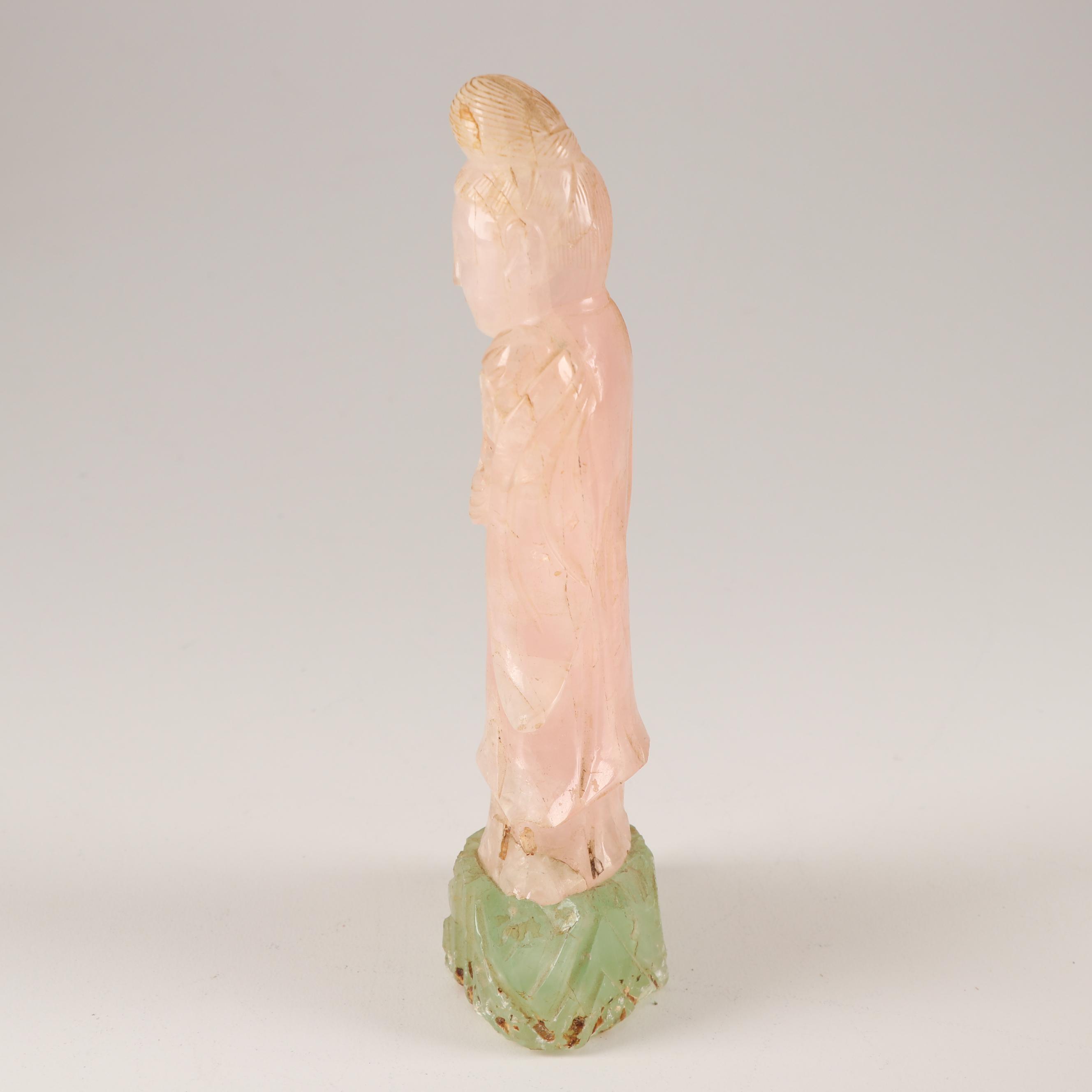 Chinese Carved Rose Quartz Figurines