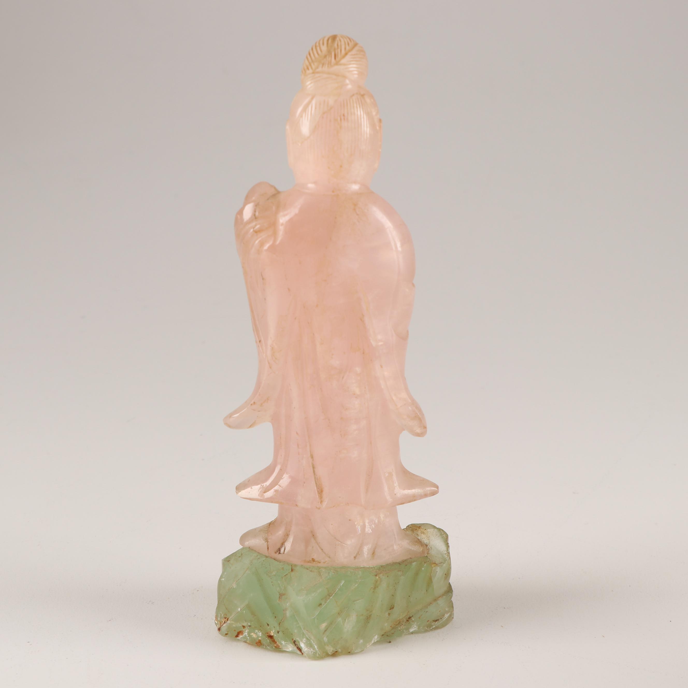 Chinese Carved Rose Quartz Figurines