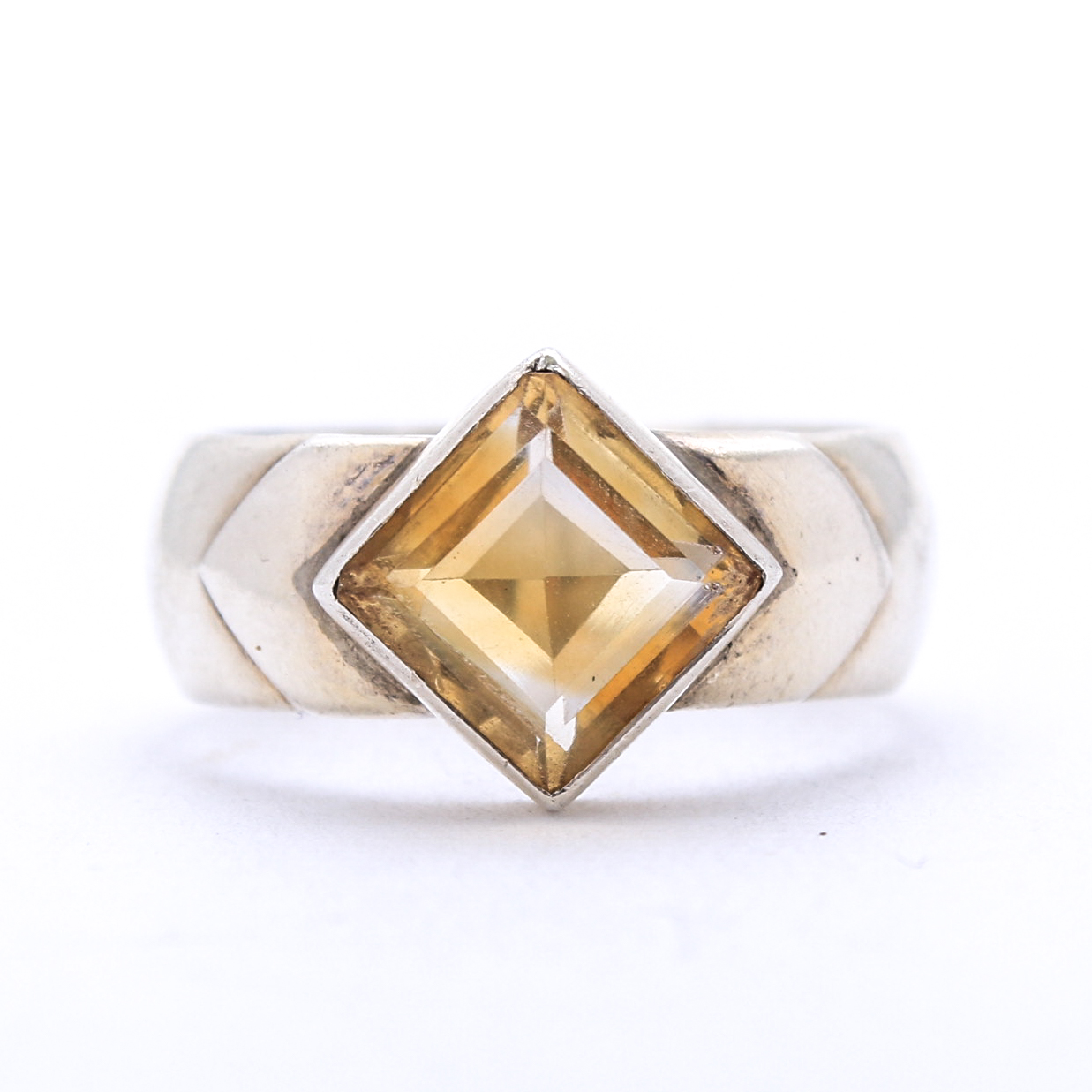 Sterling Silver and Citrine Ring