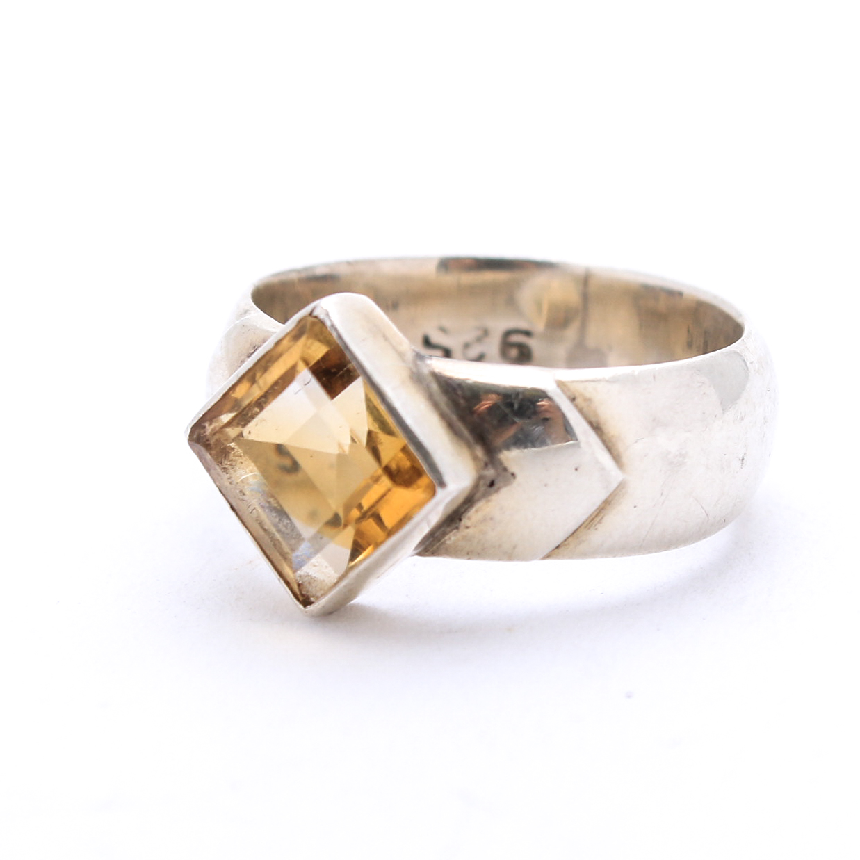 Sterling Silver and Citrine Ring