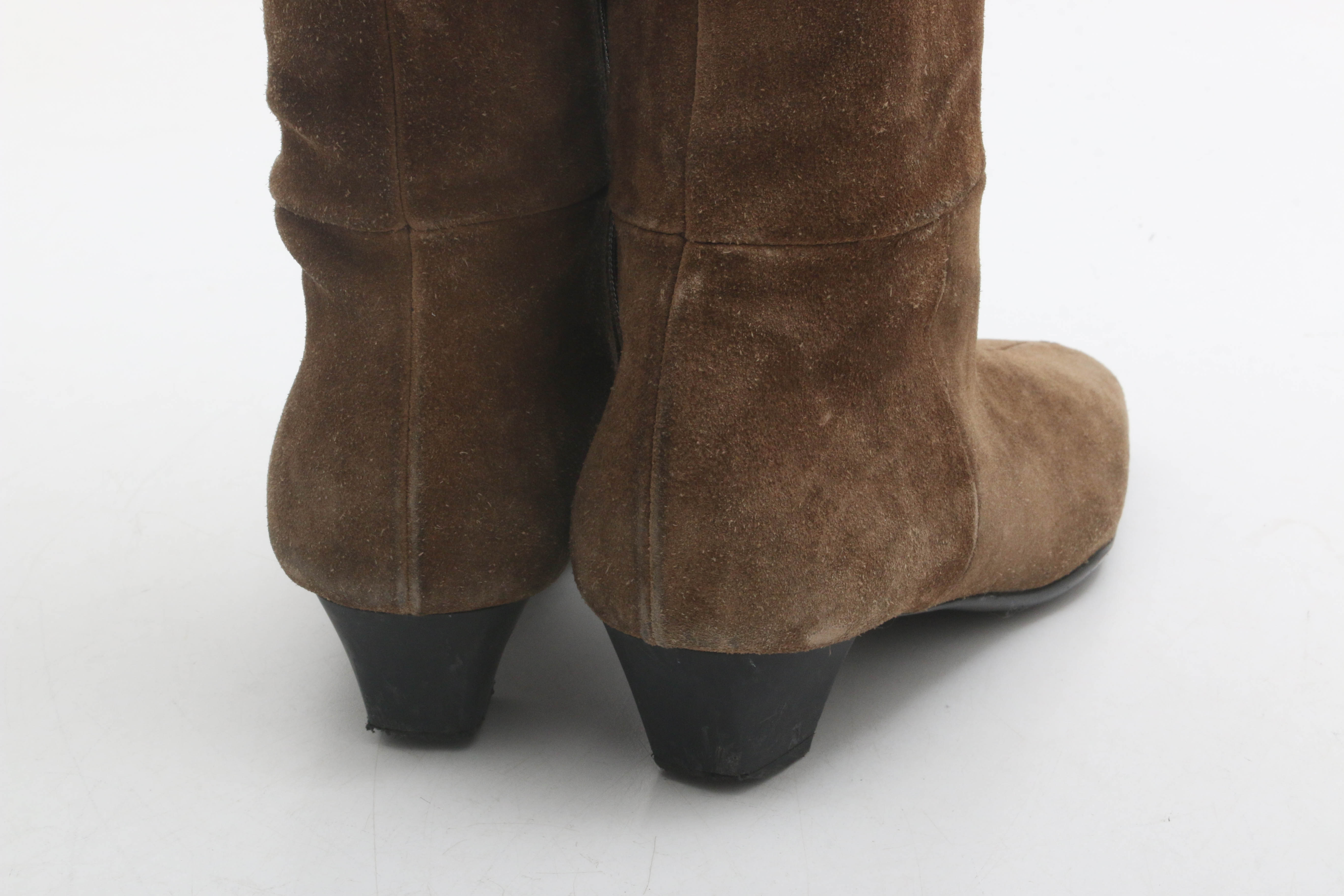Prada Brown Suede Tall Boots