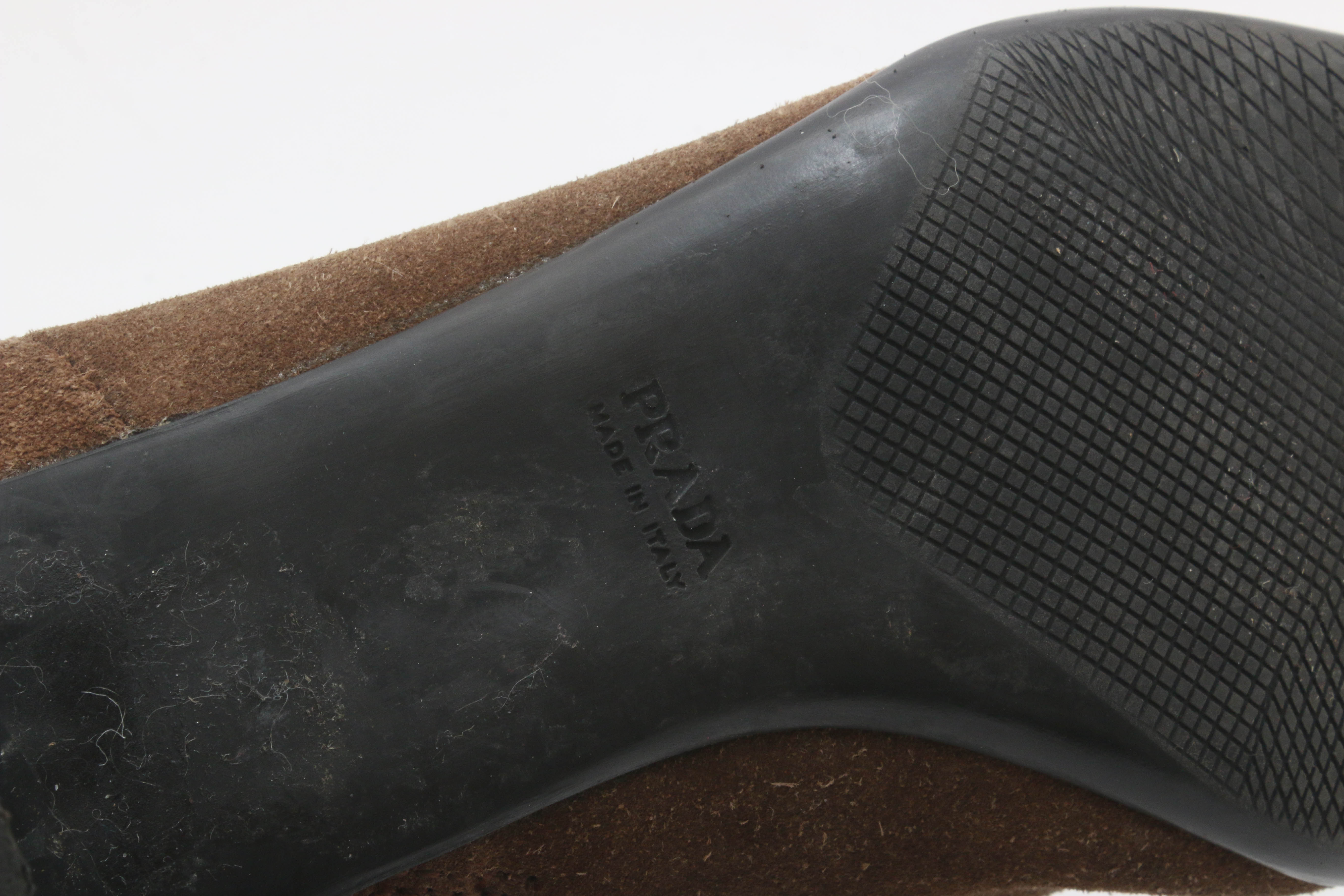 Prada Brown Suede Tall Boots