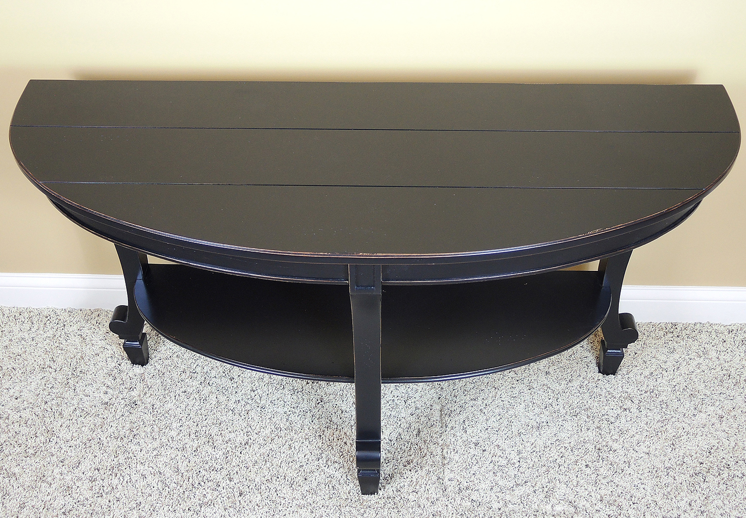 Contemporary Demilune Sofa Table