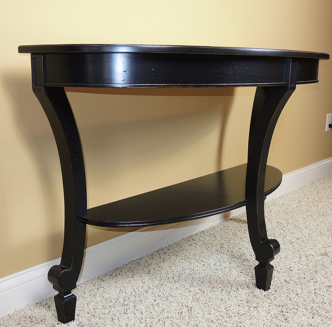 Contemporary Demilune Sofa Table