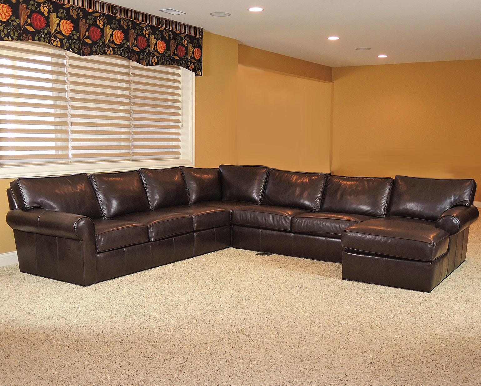 Ethan Allen "Retreat" Leather Sectional Sofa