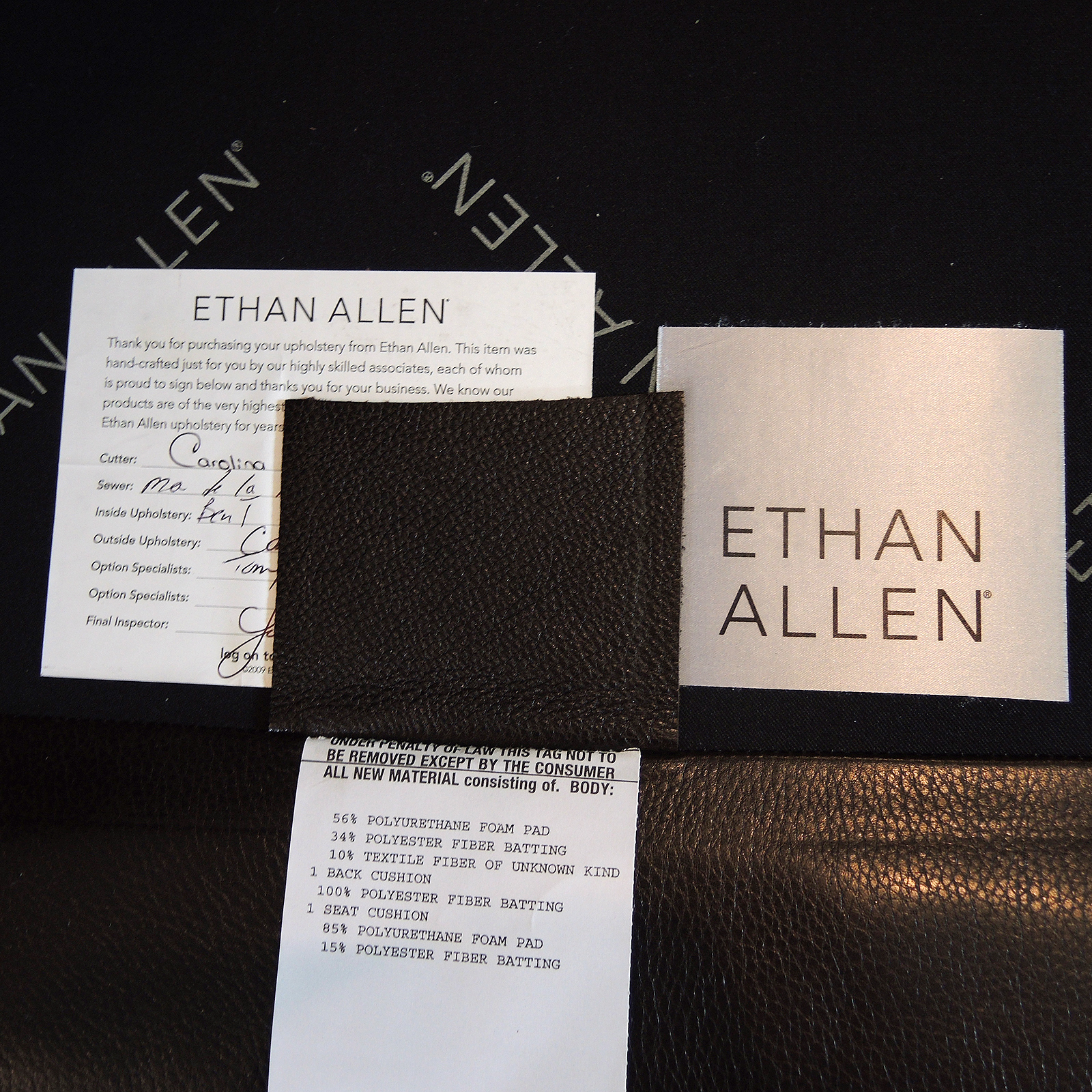 Ethan Allen "Retreat" Leather Sectional Sofa