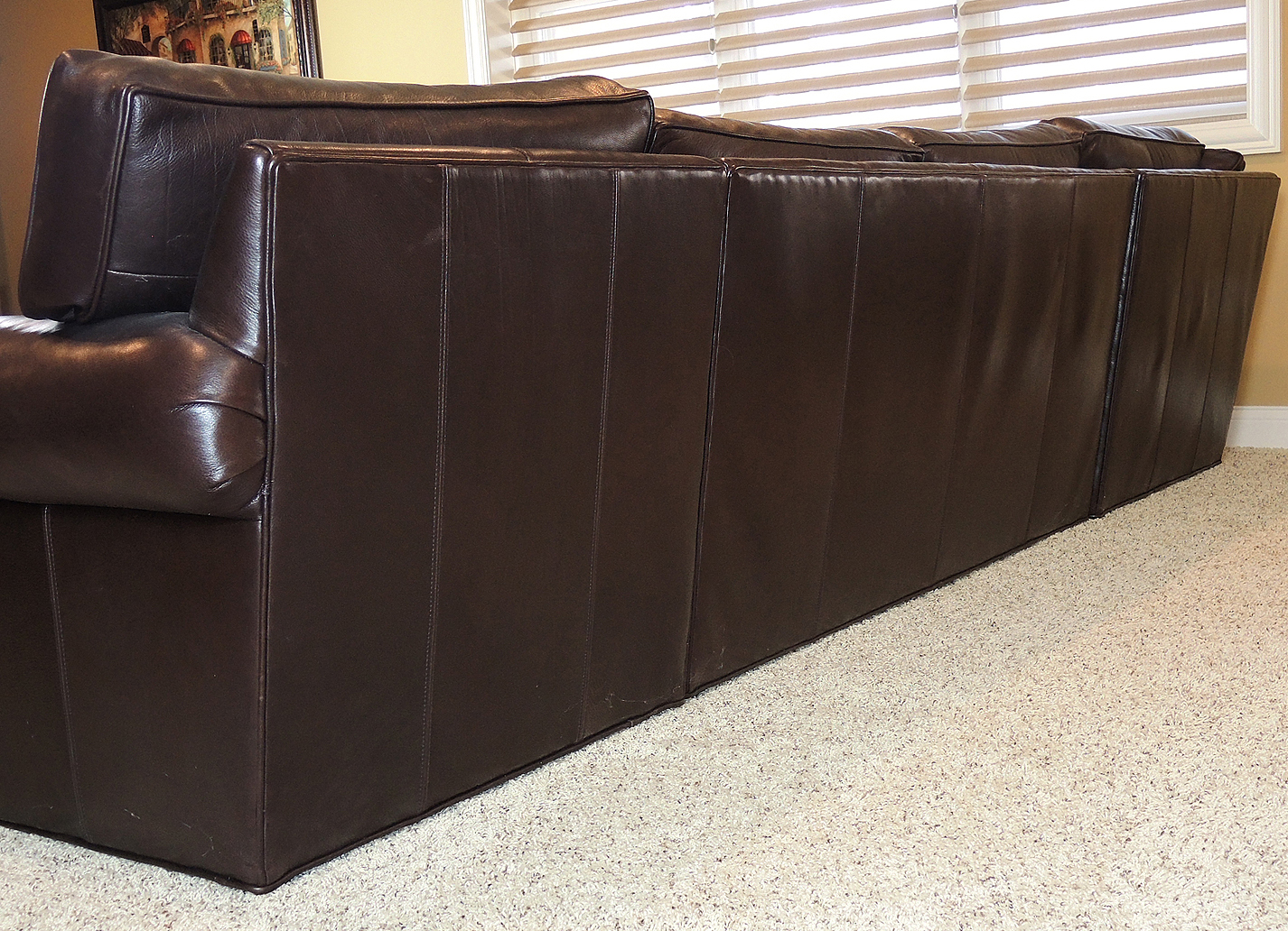 Ethan Allen "Retreat" Leather Sectional Sofa
