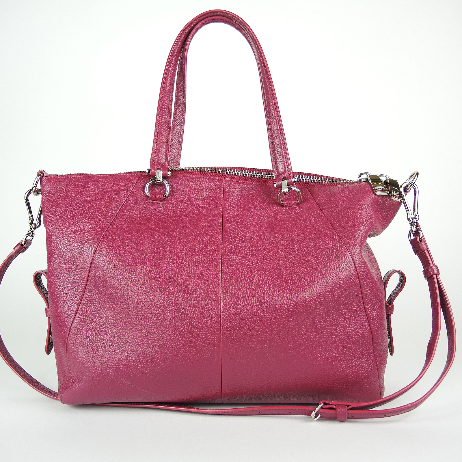 Coach Prairie Pebble Leather Satchel and Coach Two-Tone Accordion Zip Wallet