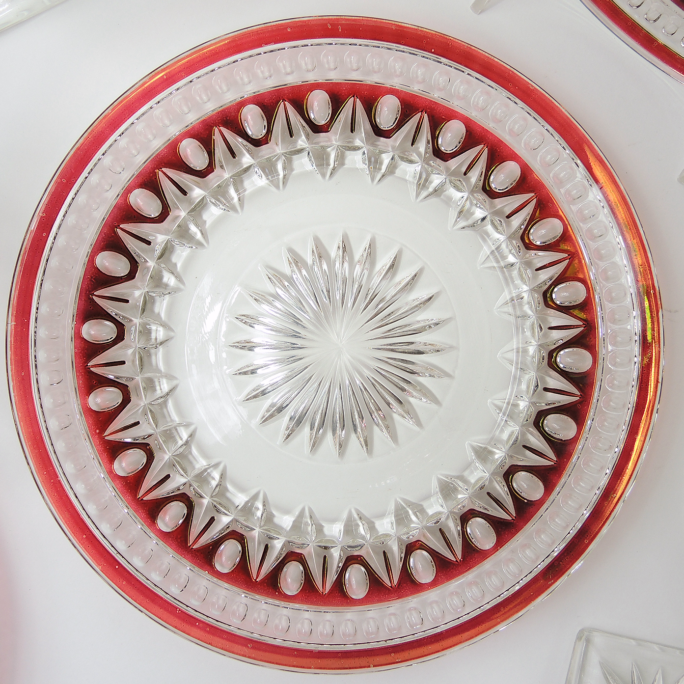 "Parklane Ruby by Colony Glass Ruby Flashed Tableware