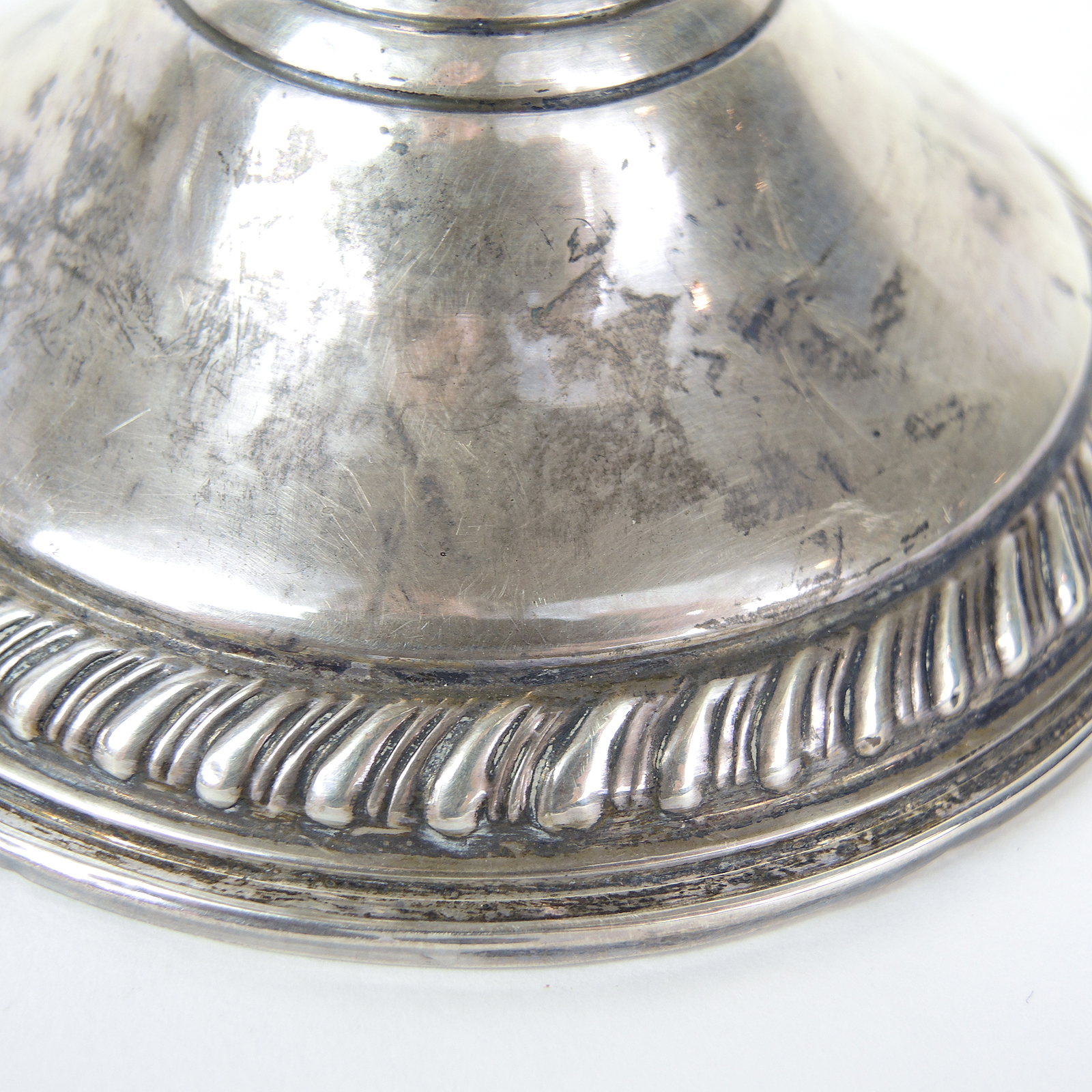 Sterling Silver Weighted Rogers Bros Compote and Candlesticks