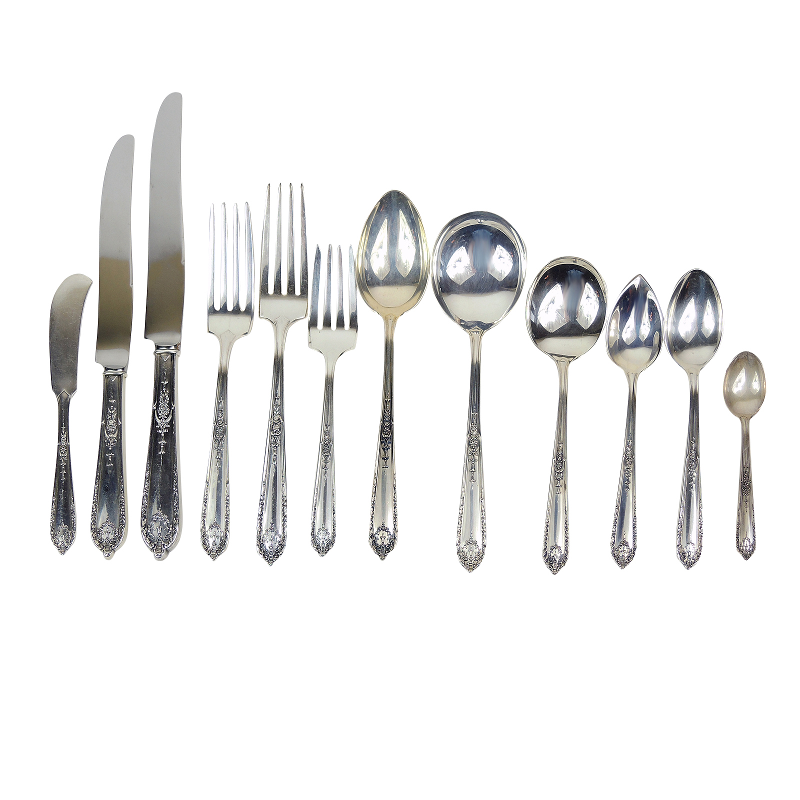 Alvin "Della Robbia" Sterling Silver Flatware with Chest