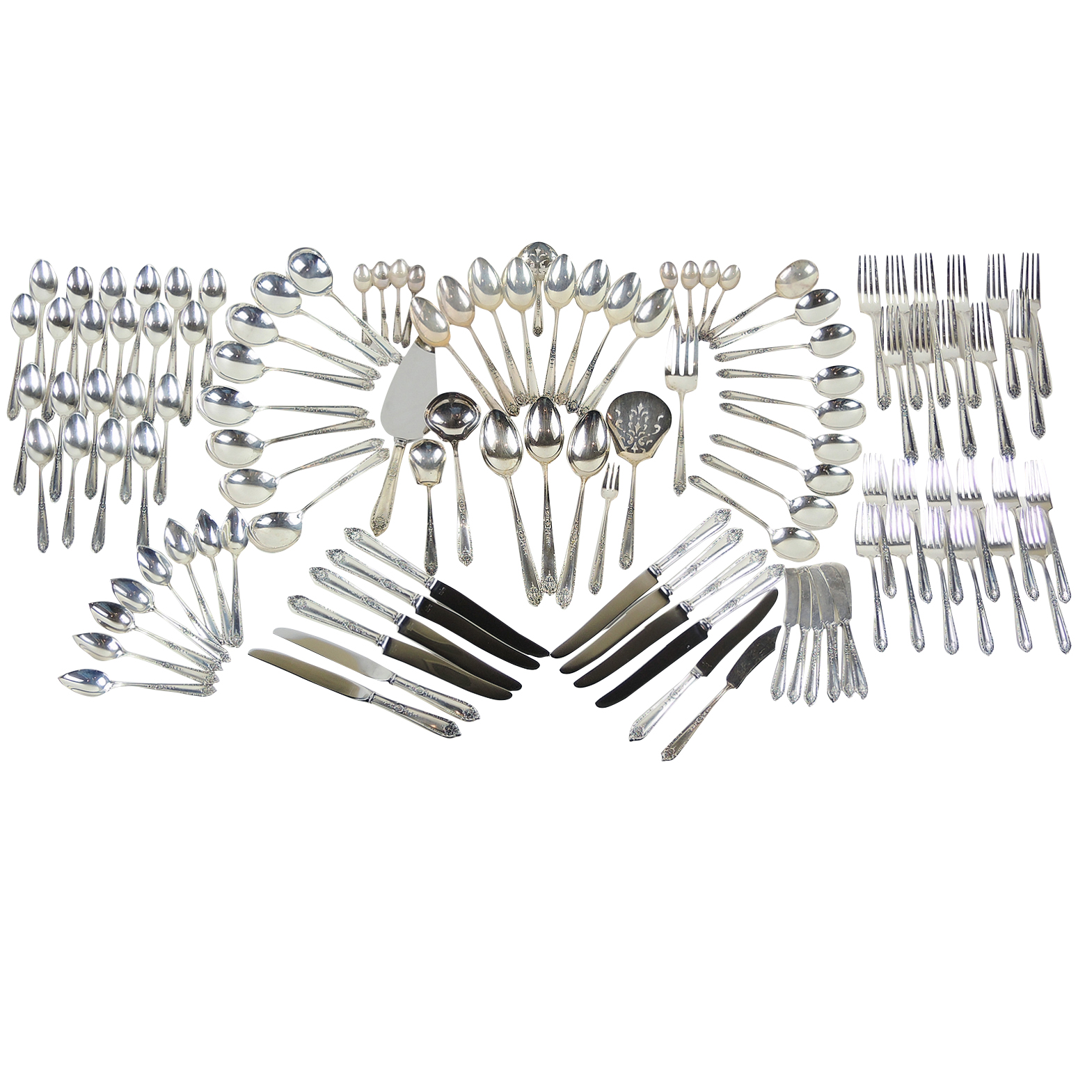 Alvin "Della Robbia" Sterling Silver Flatware with Chest