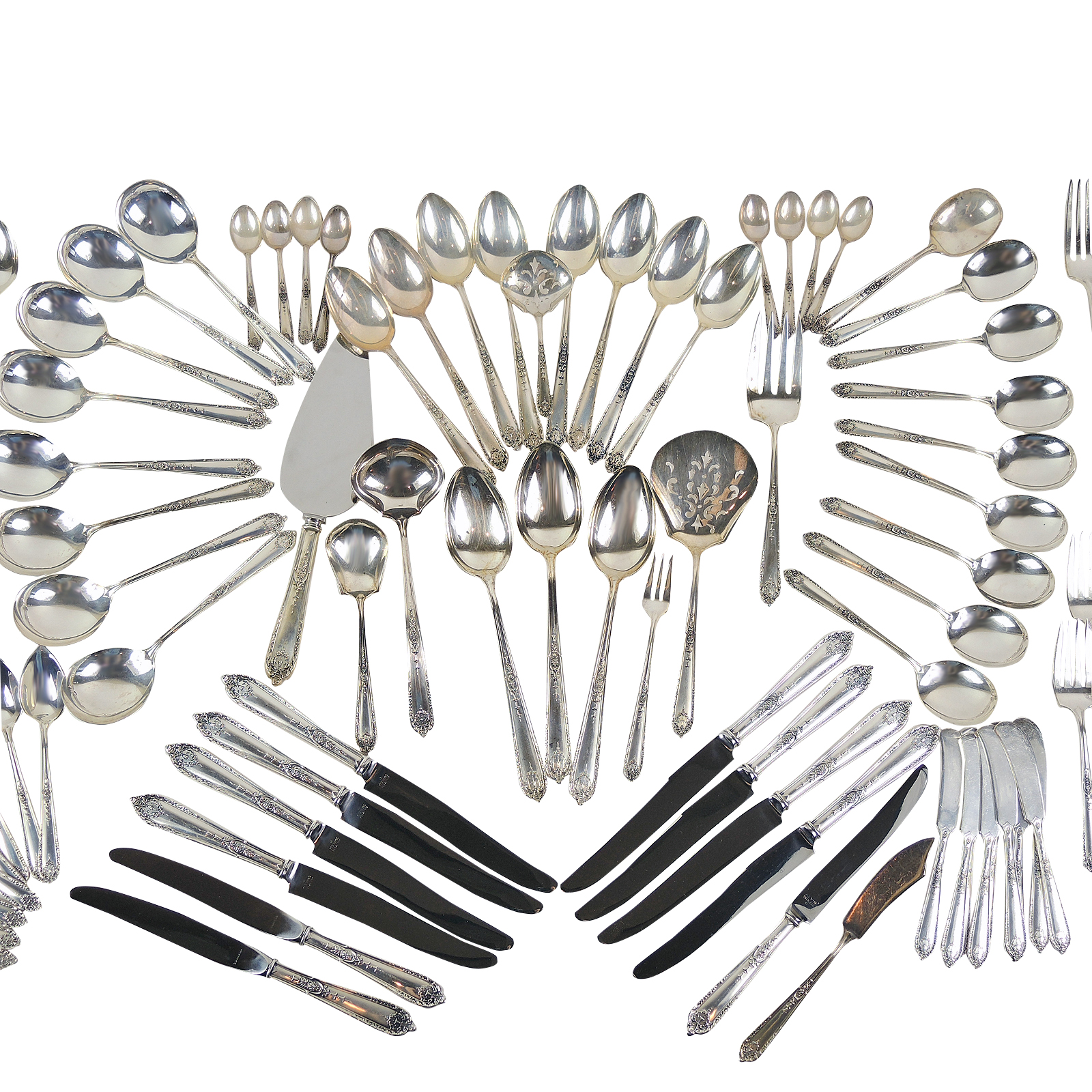 Alvin "Della Robbia" Sterling Silver Flatware with Chest