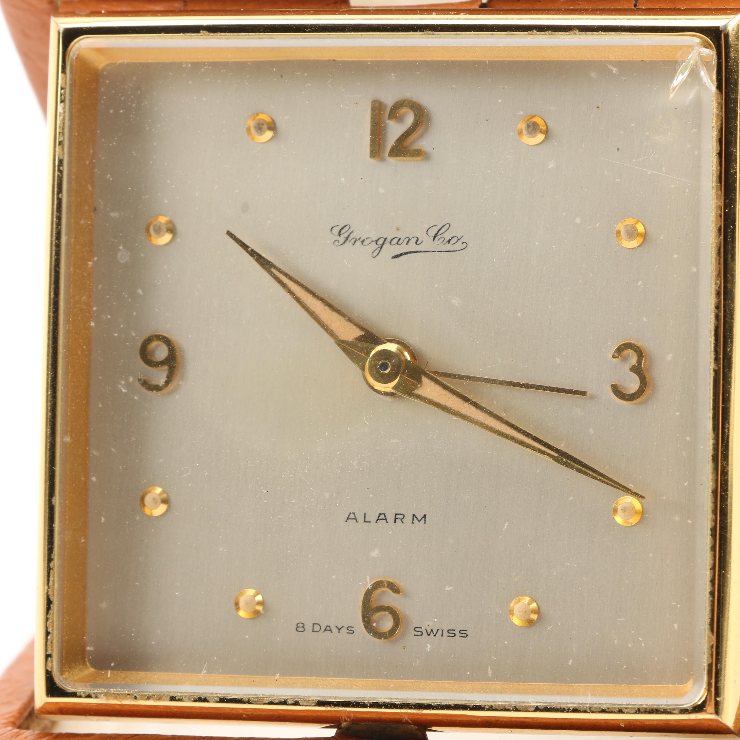 Grogan Co. Eight Days Swiss Movement Travel Alarm Clock