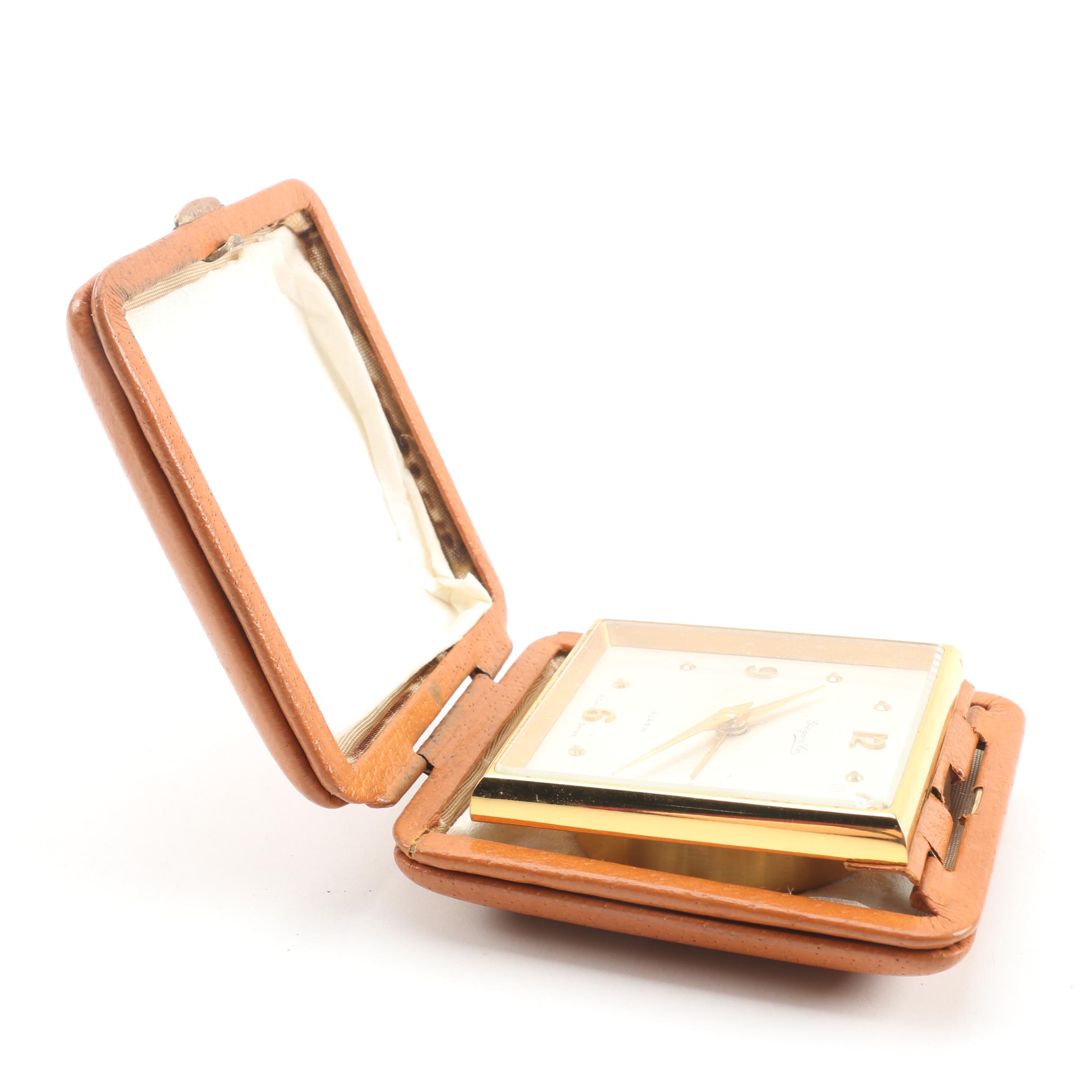 Grogan Co. Eight Days Swiss Movement Travel Alarm Clock