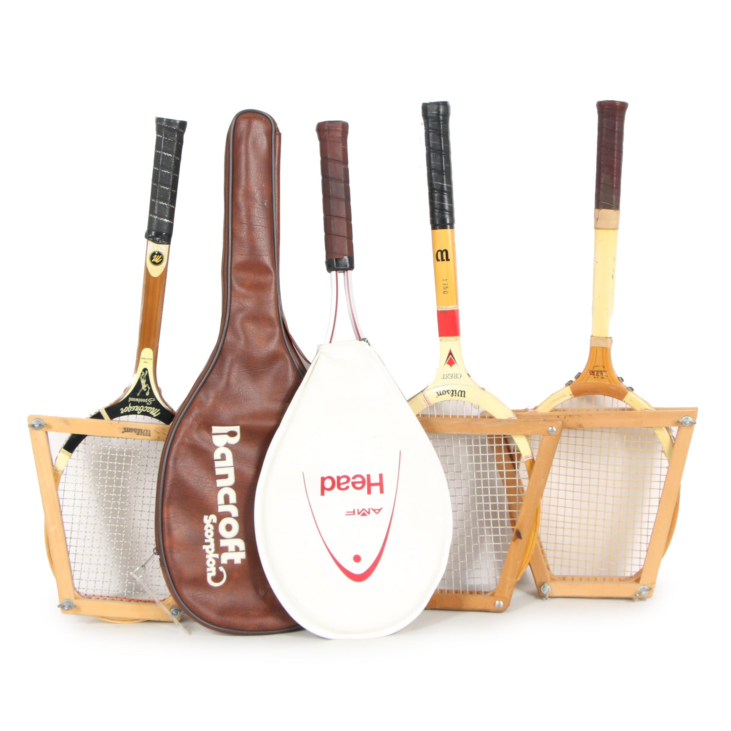 Collection of Vintage Tennis Rackets