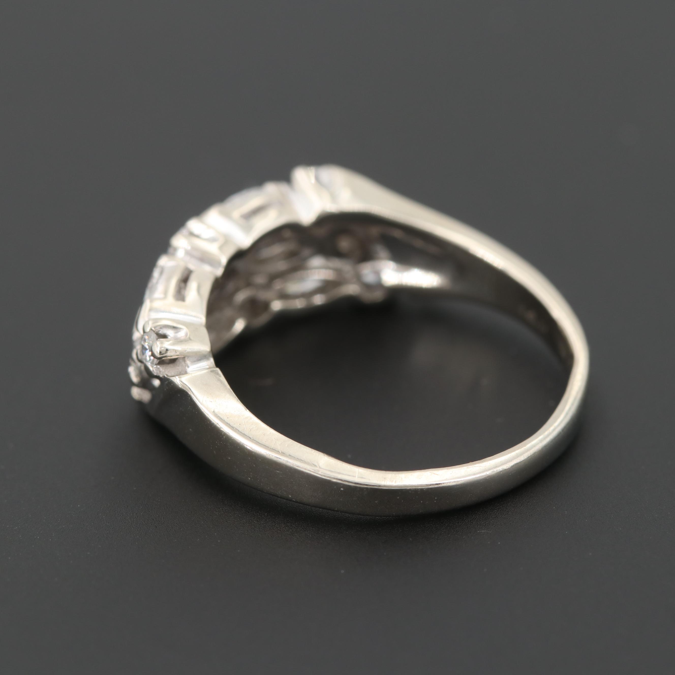 14K White Gold Diamond Ring