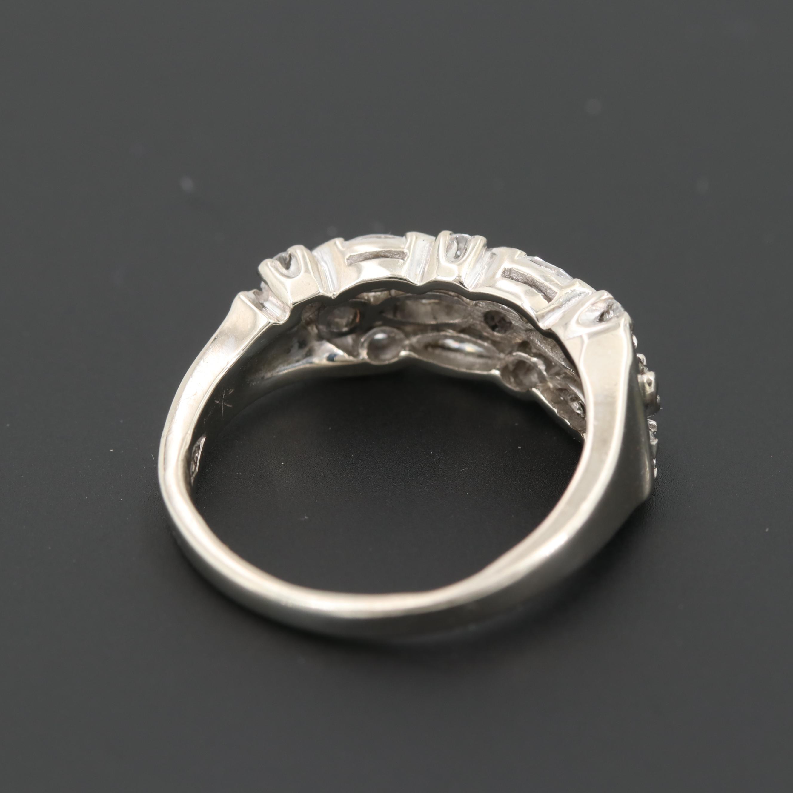 14K White Gold Diamond Ring