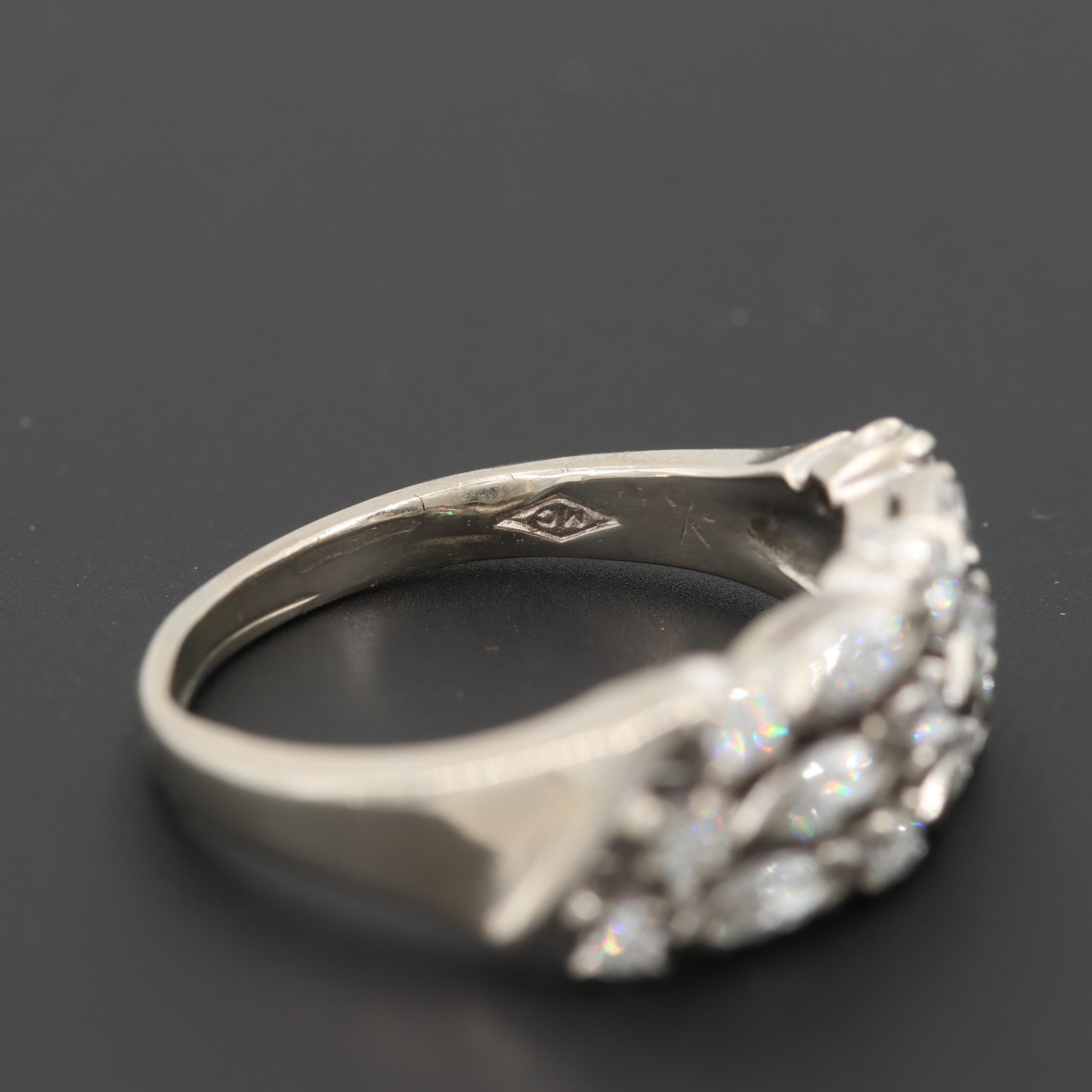 14K White Gold Diamond Ring