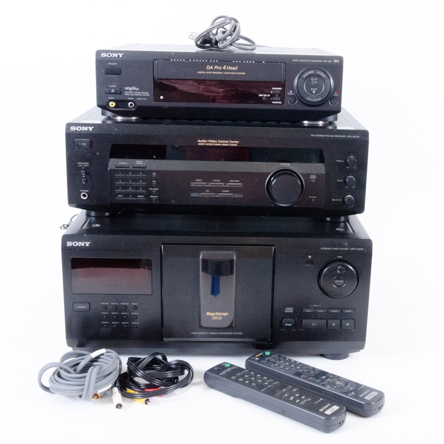 Sony Audio Visual Control Center, Compact Disc Player and Cassette Recorder