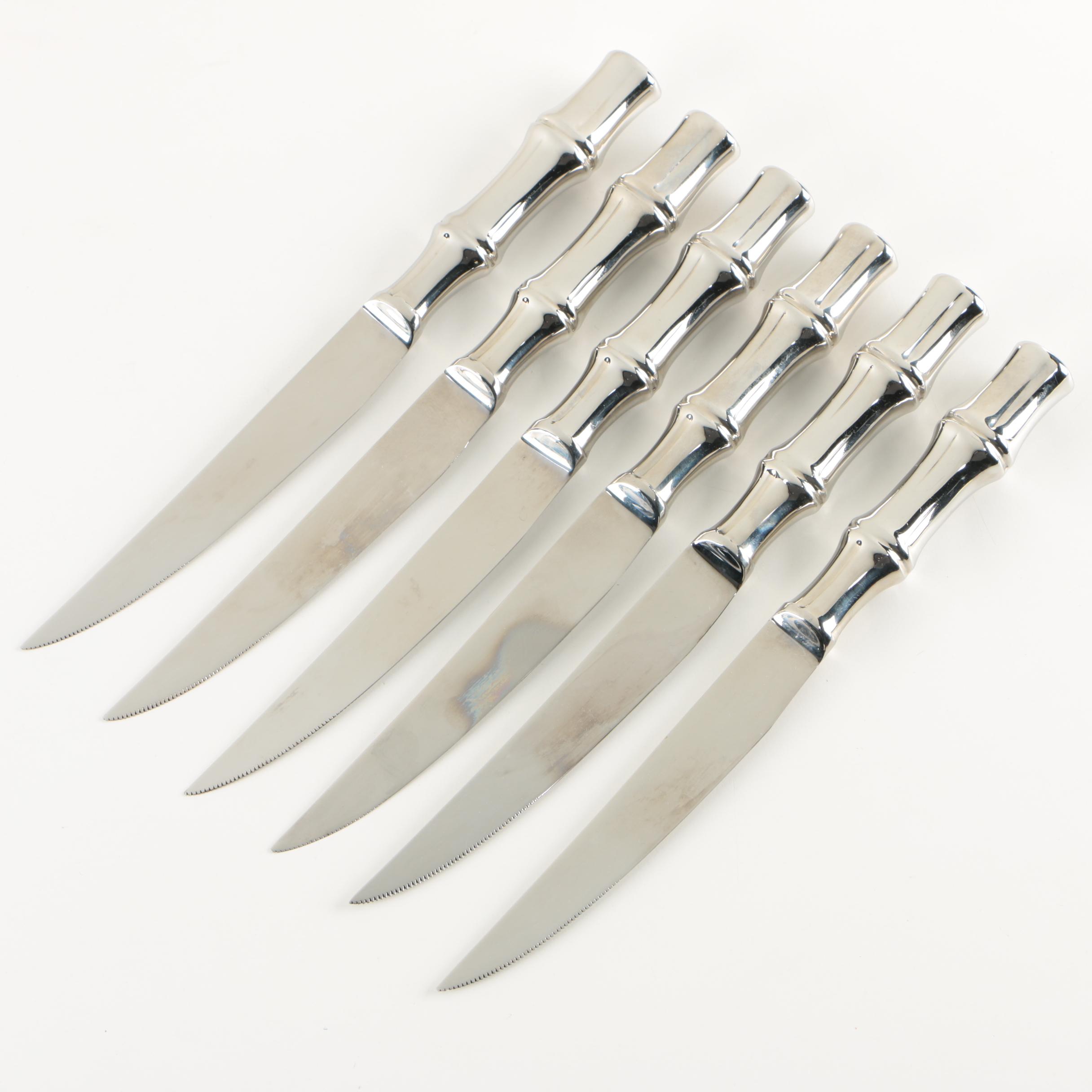 Gentry of Sheffield Stainless Steel Bamboo Steak Knives