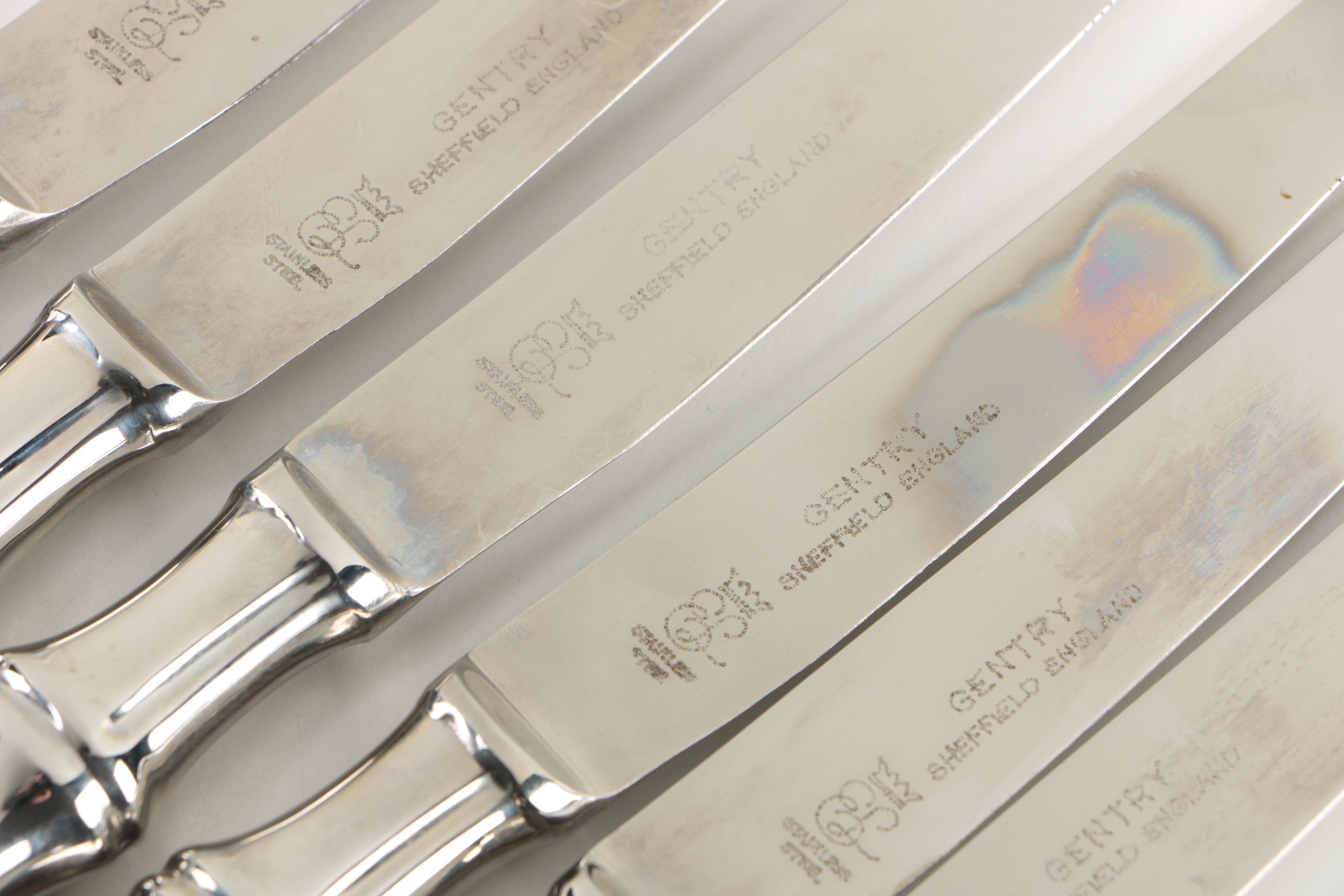 Gentry of Sheffield Stainless Steel Bamboo Steak Knives