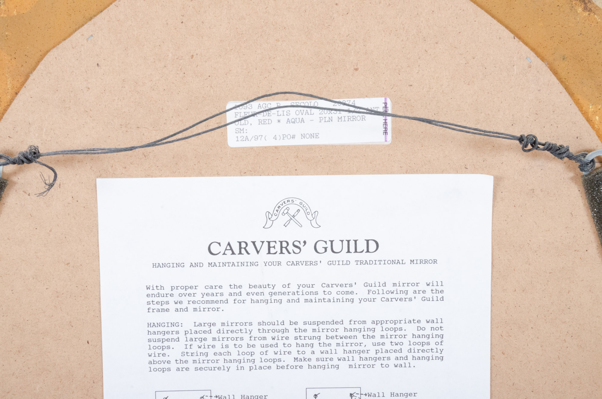 Carvers' Guild "Fleur-De-Lis" Oval Gilt Wall Mirror