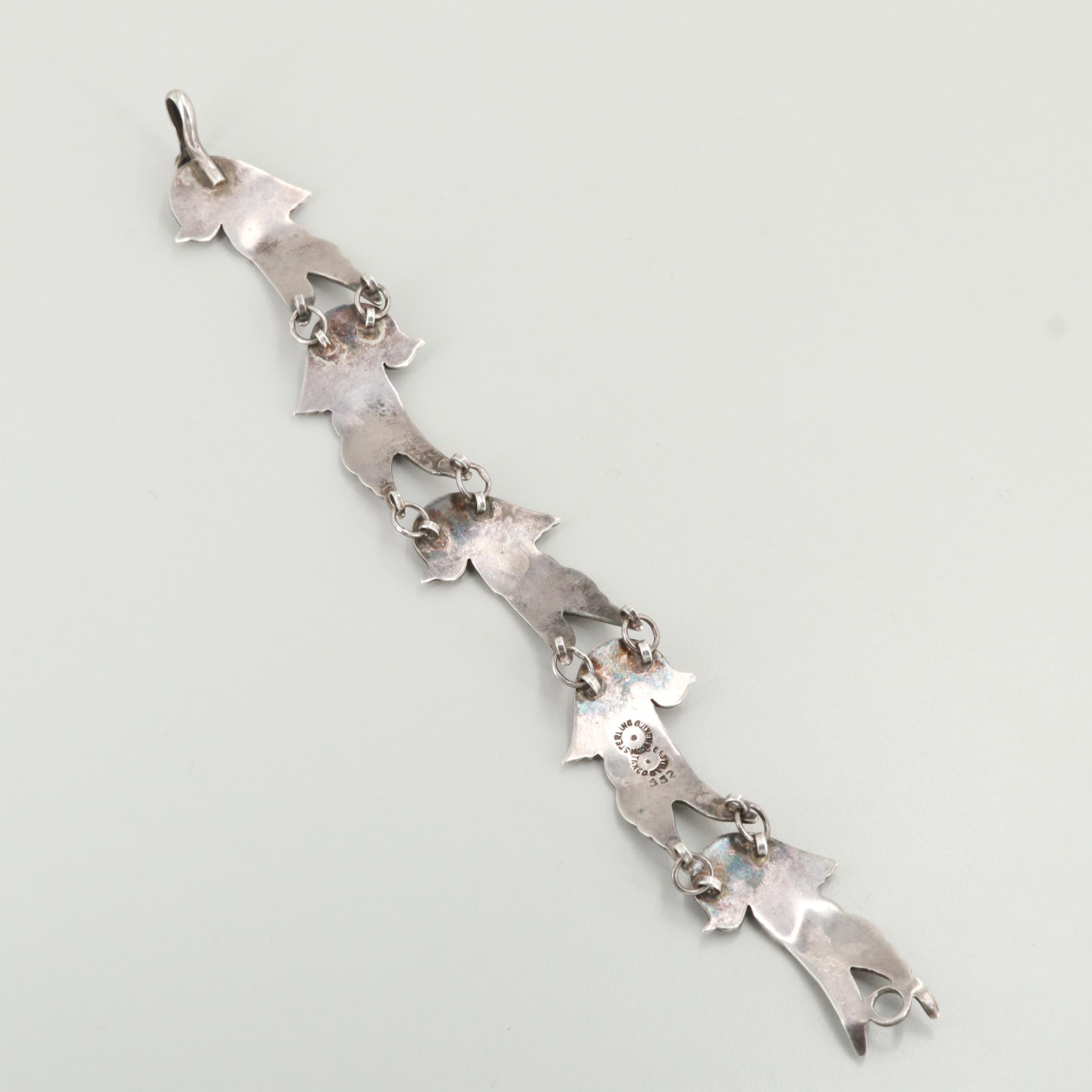 Mexican Sterling Silver Bird Motif Bracelet