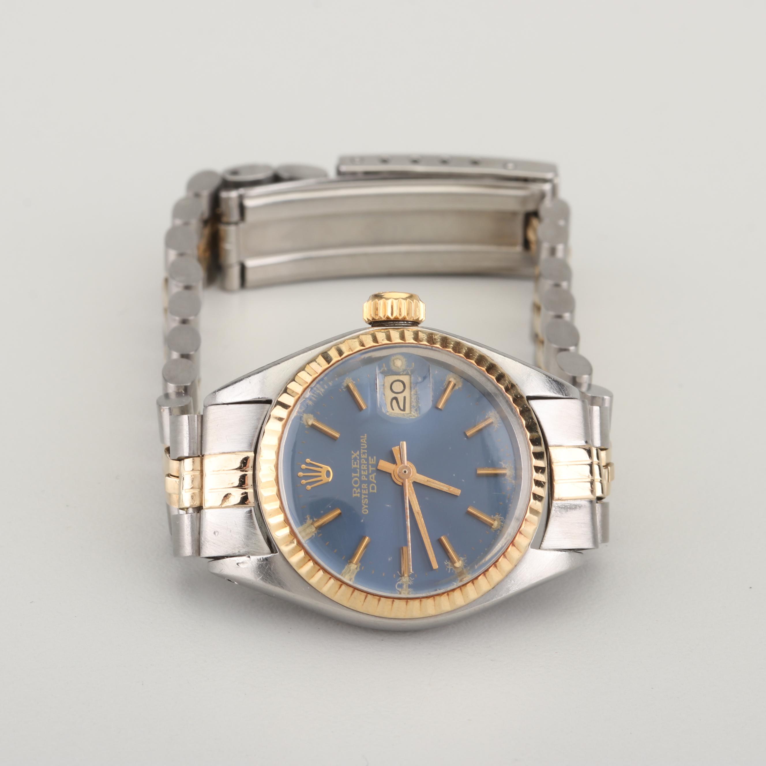 Vintage Rolex Oyster Perpetual 14K Yellow Gold and Stainless Steel Watch