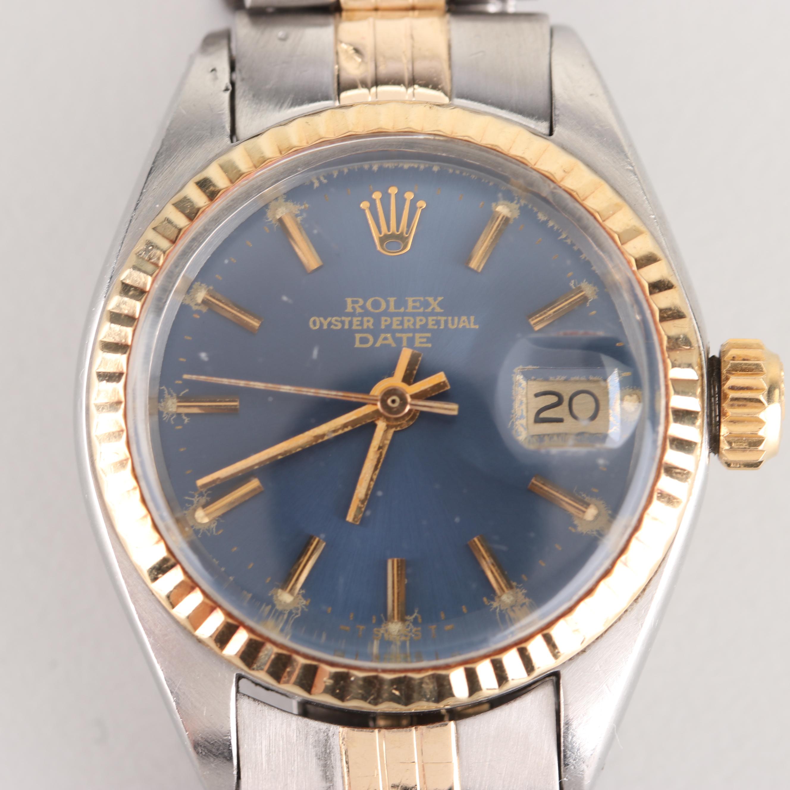 Vintage Rolex Oyster Perpetual 14K Yellow Gold and Stainless Steel Watch