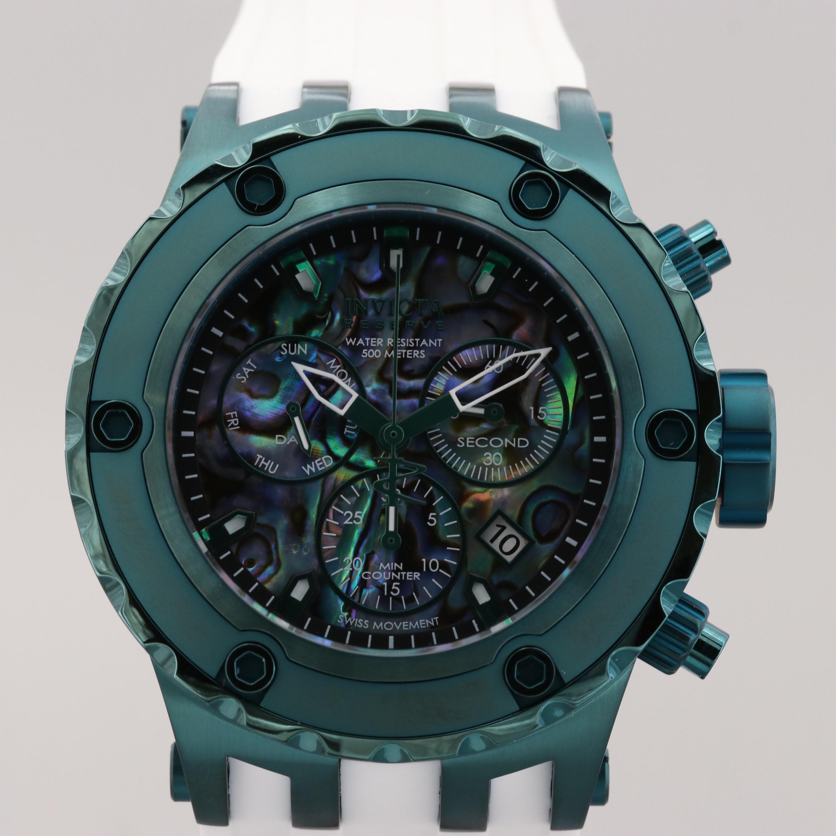 Invicta Reserve Specialty Subaqua Stainless Steel Watch With Abalone Dial
